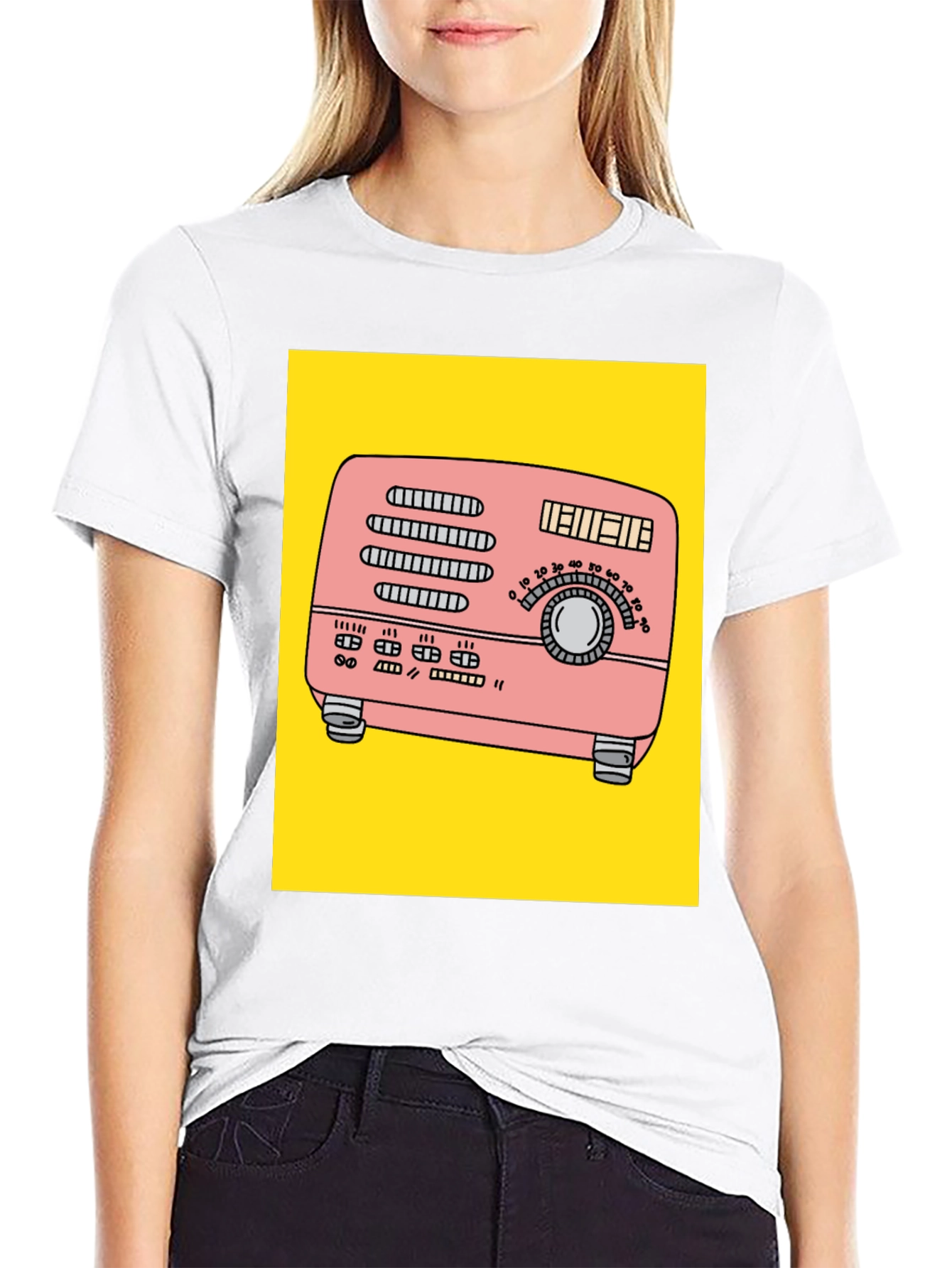 Retro Radio Graphic T-Shirt - 9