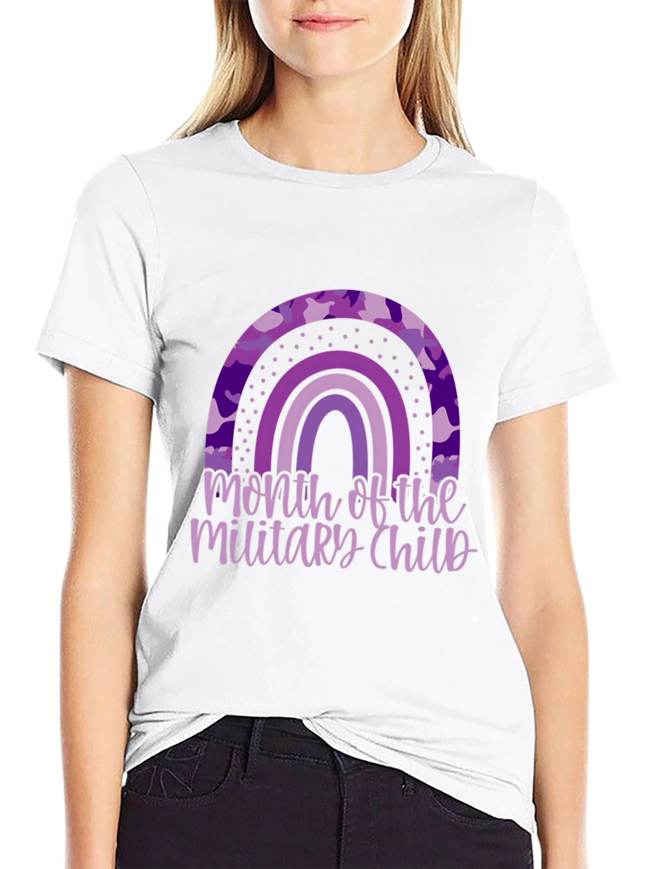 Military Child Month Rainbow T-Shirt - 9