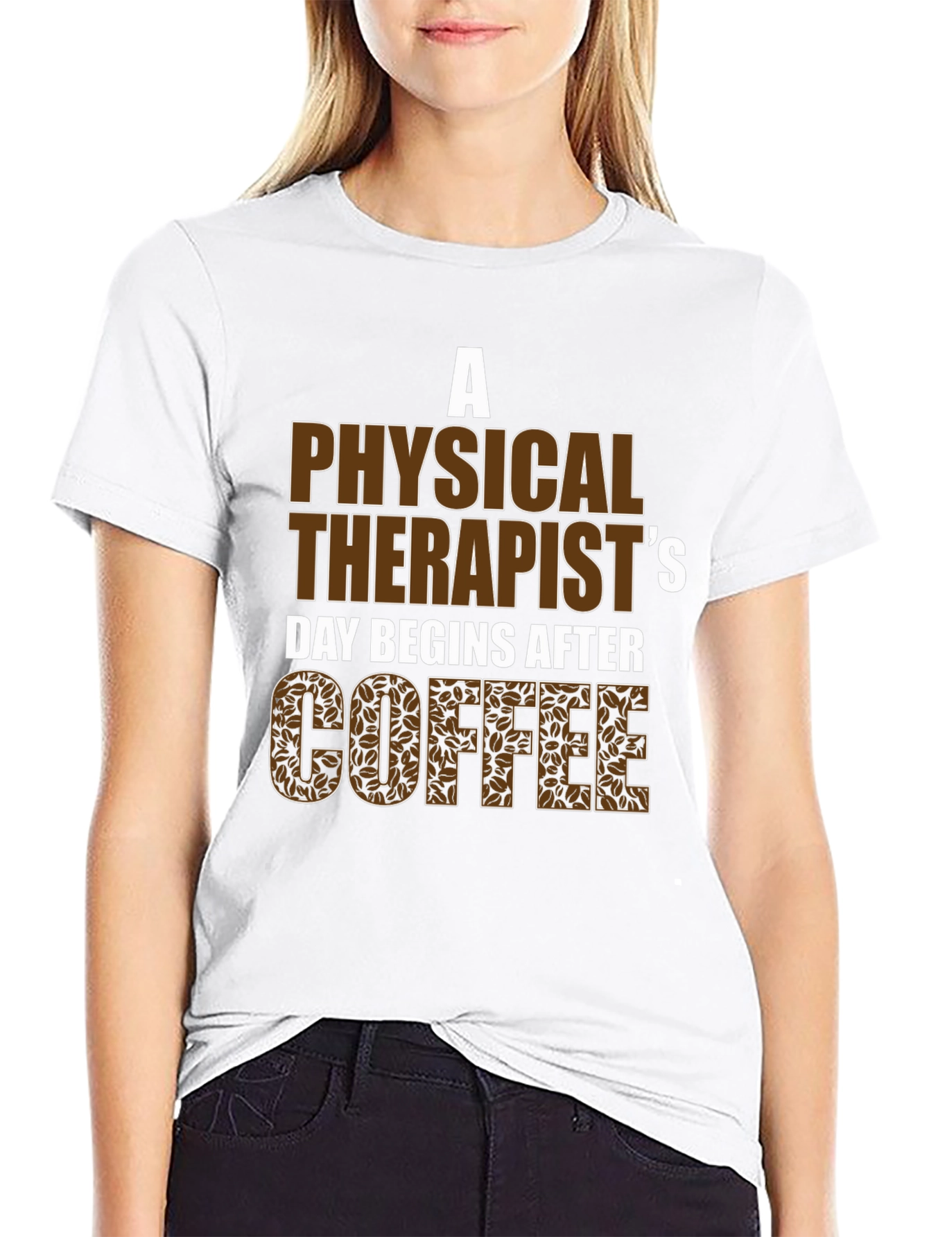Black Physical Therapist Coffee T-Shirt view 9