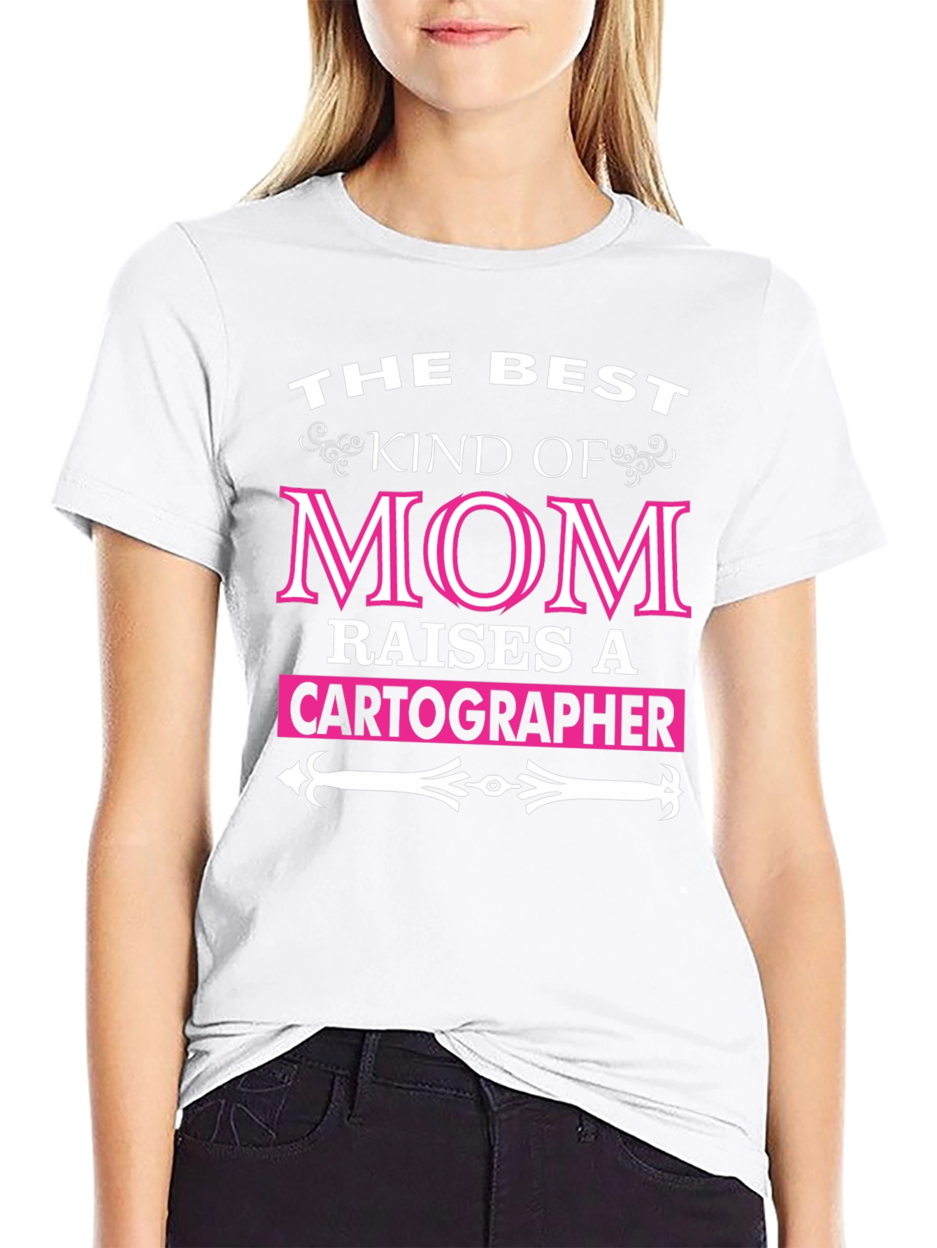 Black The Best Kind of Mom Raises A Cartographer T-Shirt view 9