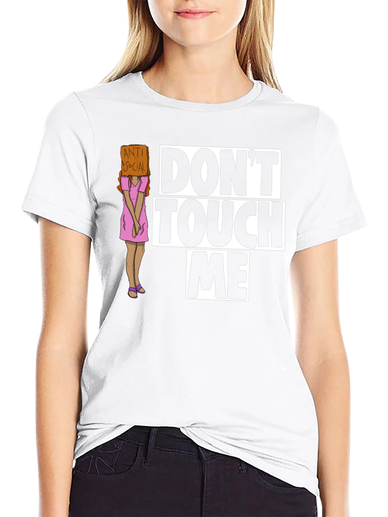 Black Don't Touch Me Graphic T-Shirt - Anti-Social Humor view 9