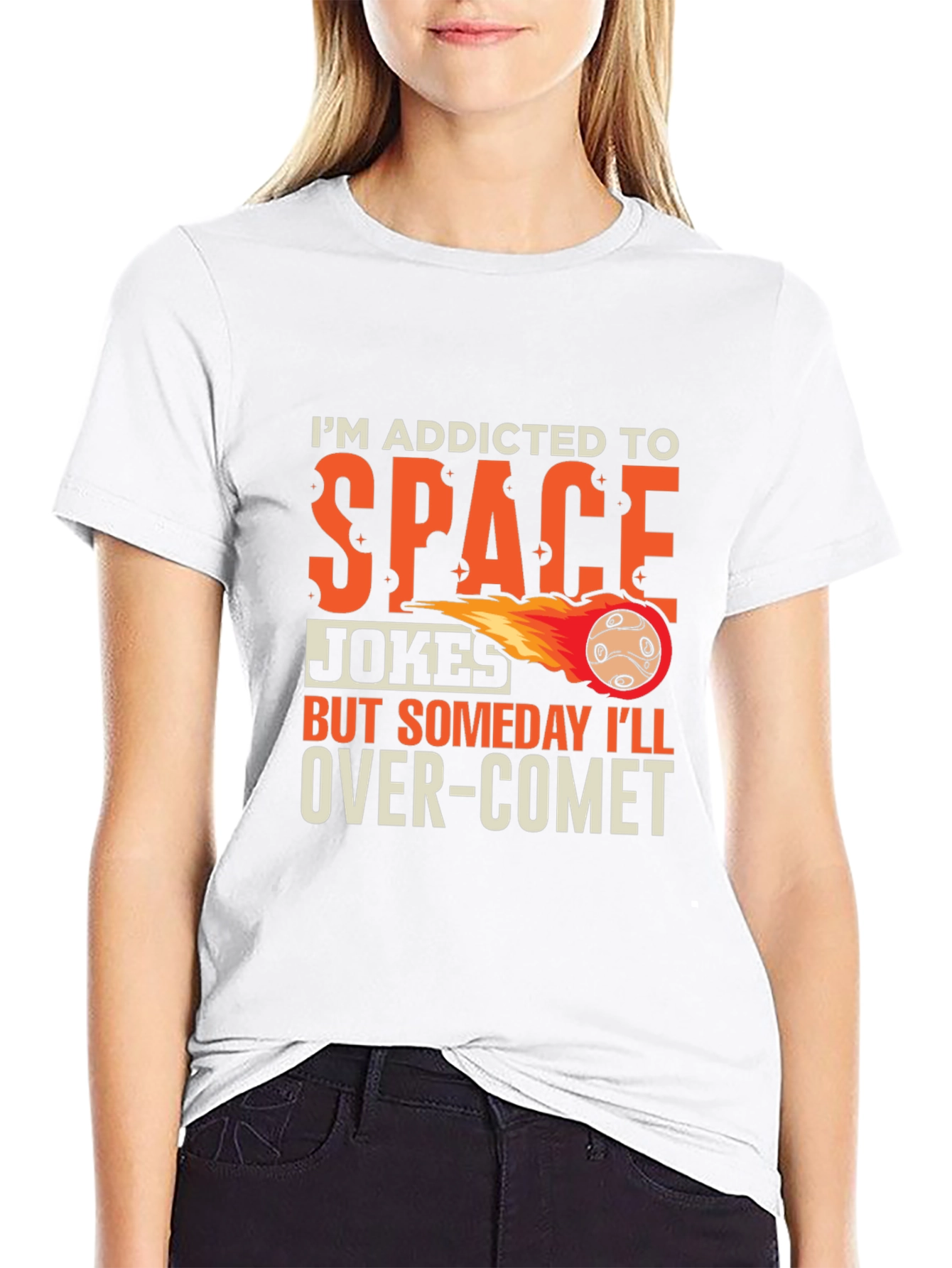 Black Addicted To Space Jokes T-Shirt view 9