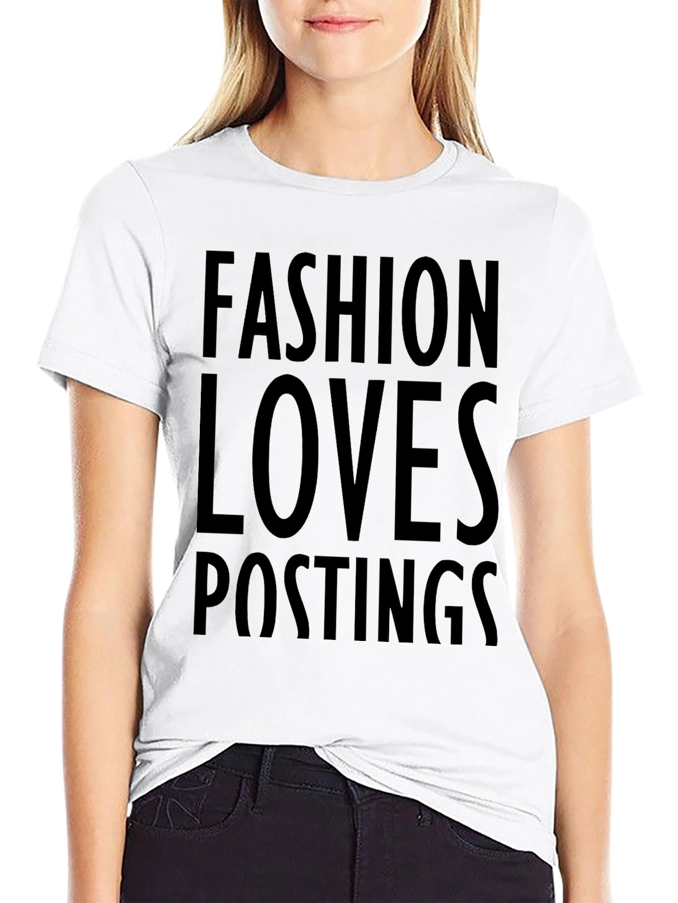 Black Fashion Loves Postings Graphic Tee - Mens Black T-Shirt view 9