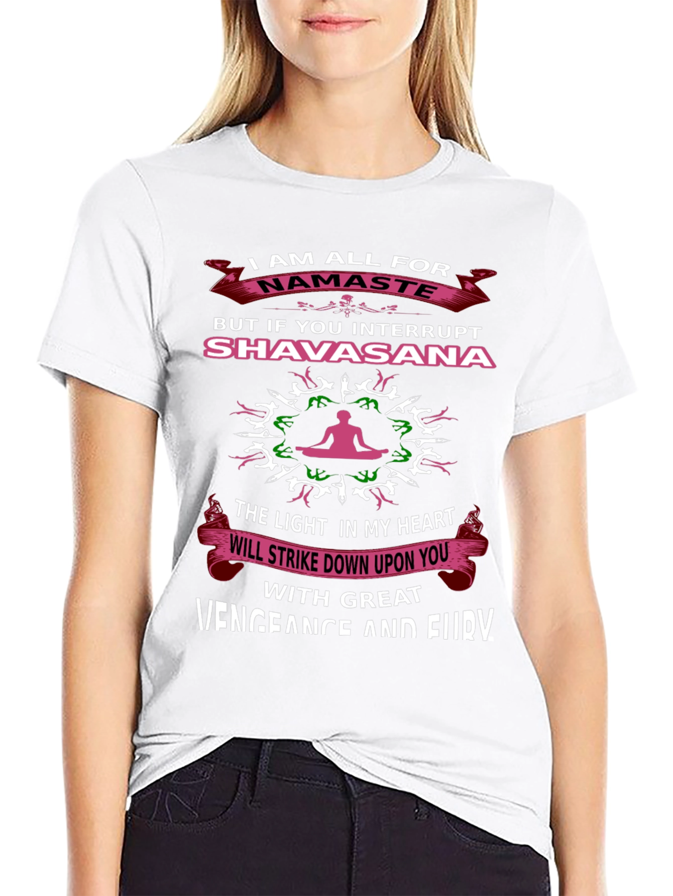 Black Namaste Shavasana Graphic T-Shirt view 9