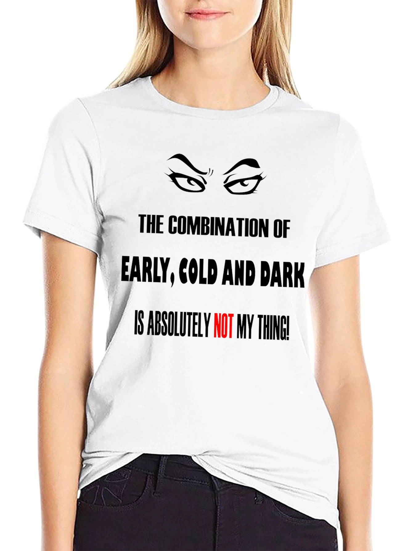 Black Humorous Graphic Tee - Early, Cold & Dark view 9