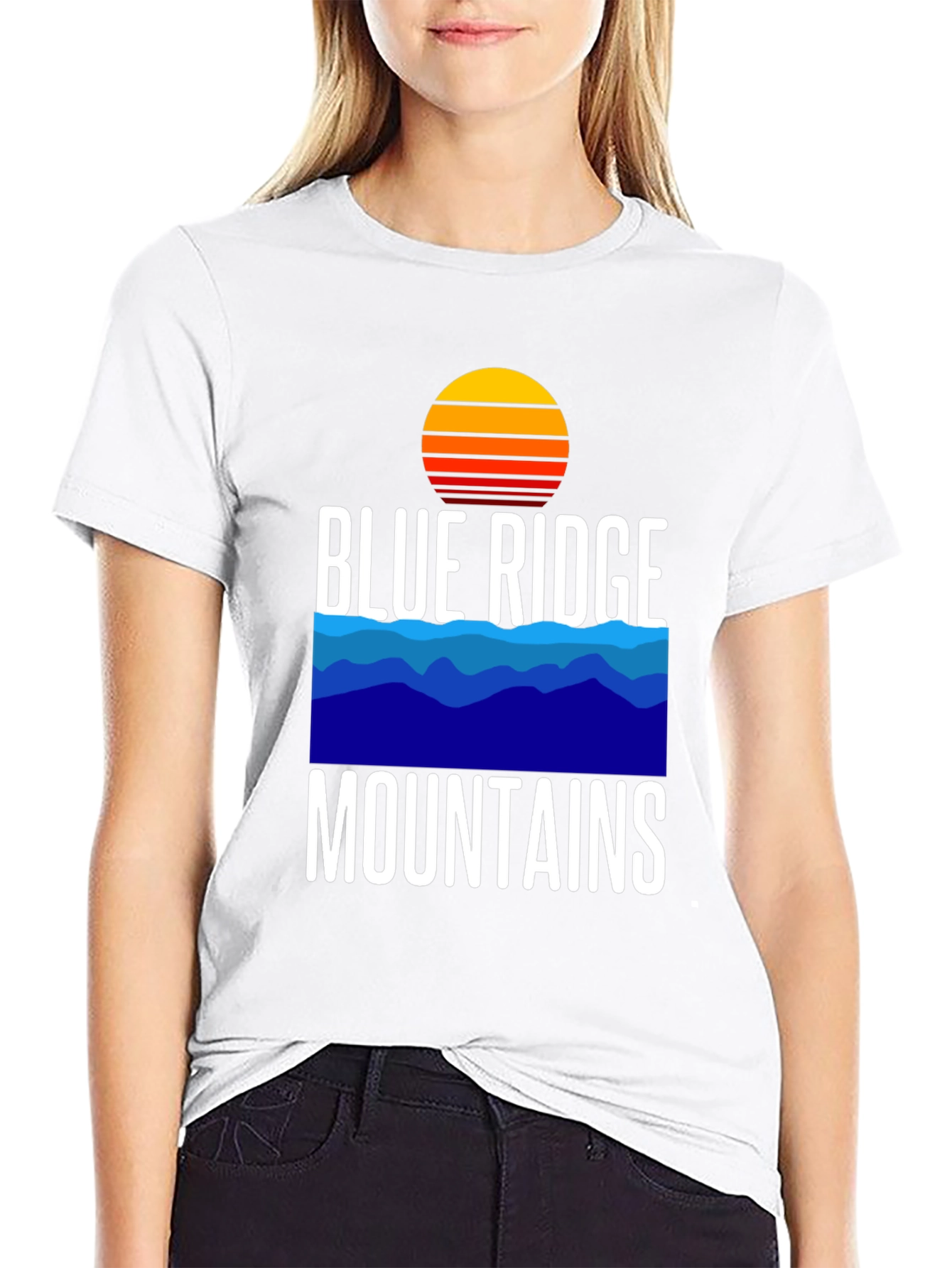 Black Blue Ridge Mountains Graphic Tee view 9