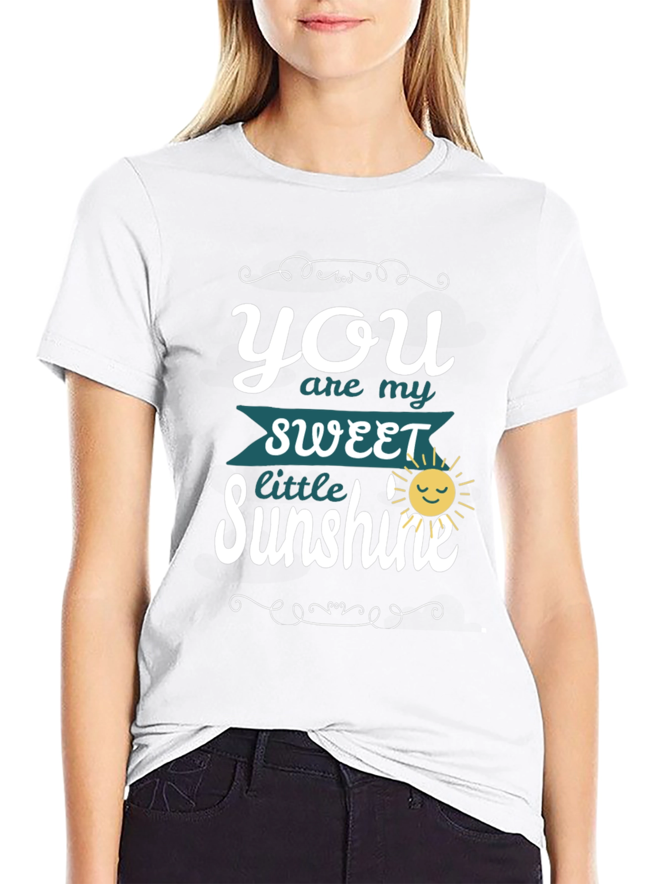 Black You are my Sunshine Graphic Tee - Black view 9