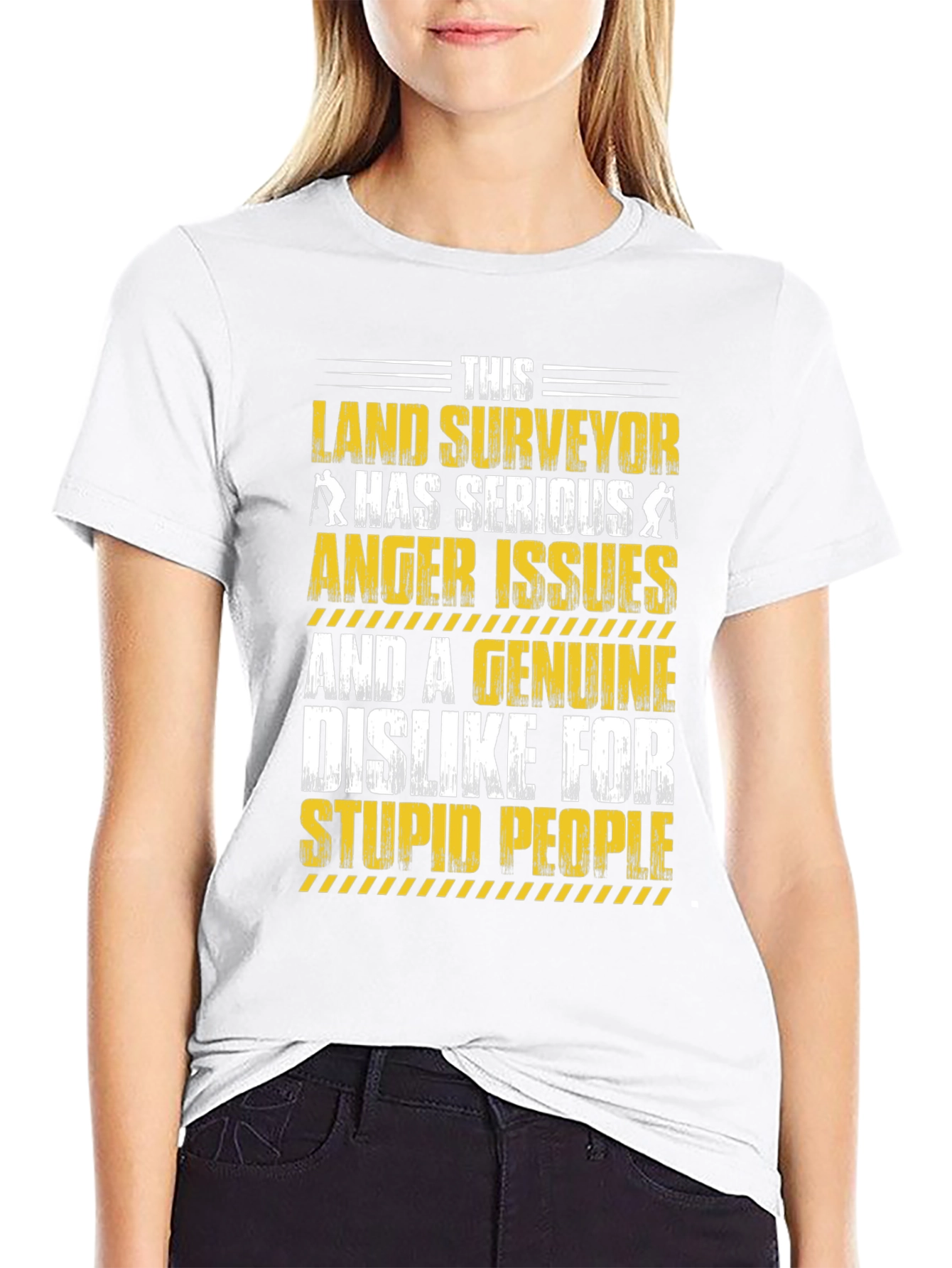 Black Land Surveyor Anger Issues T-Shirt view 9