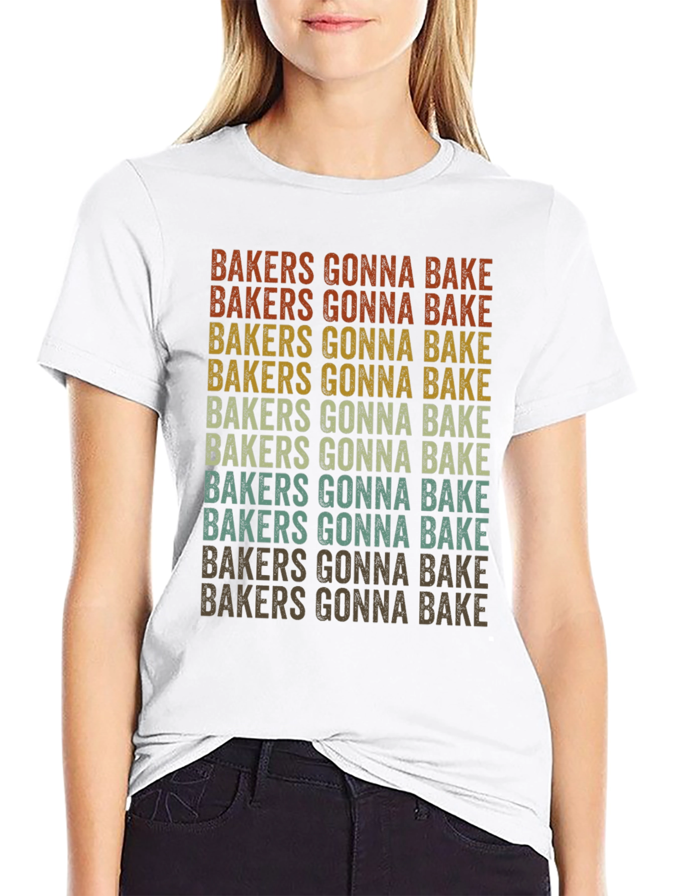 Black Bakers Gonna Bake Retro Graphic Tee view 9