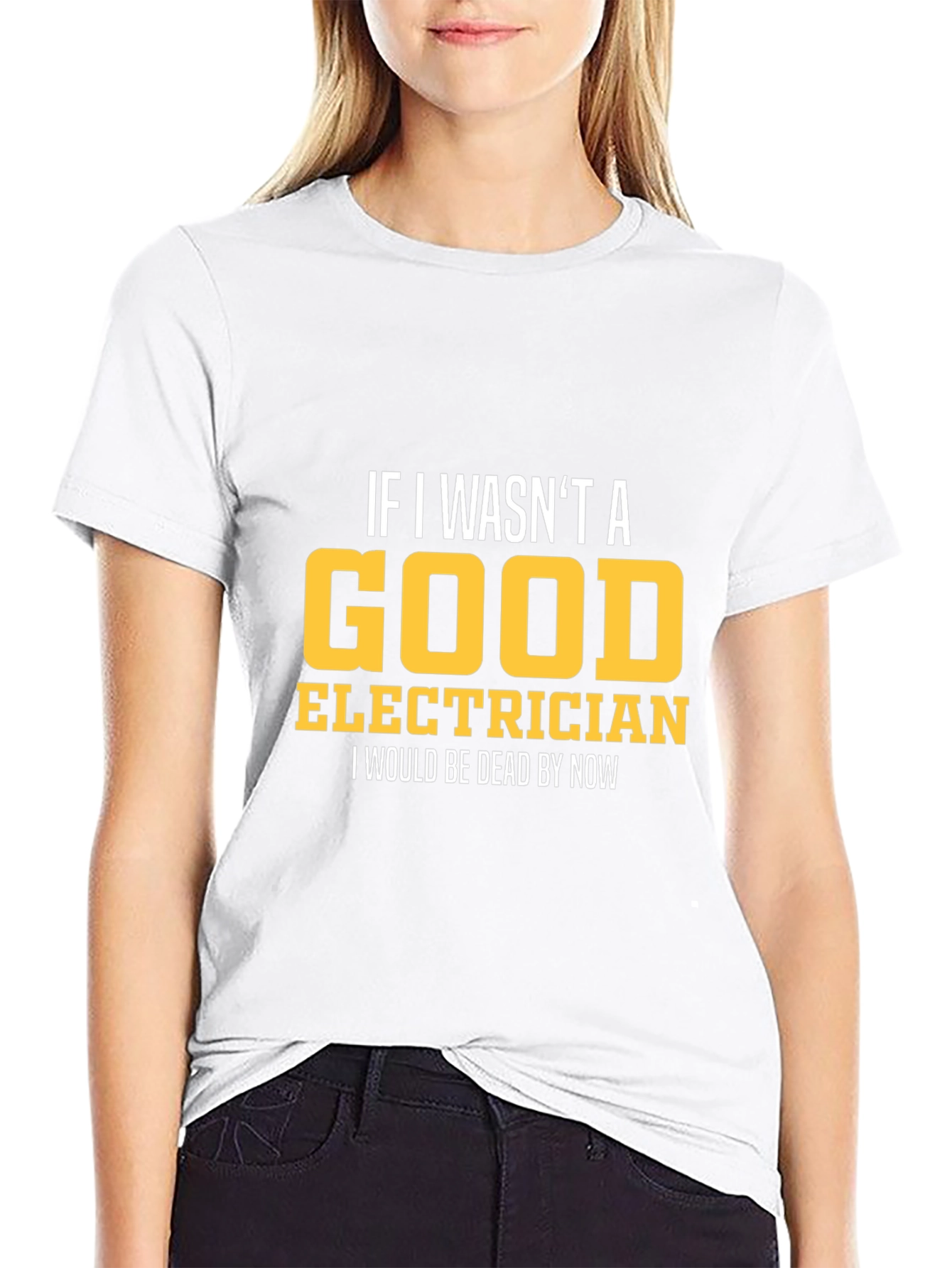 Black Funny Electrician T-Shirt - Good Electrician Gift view 9
