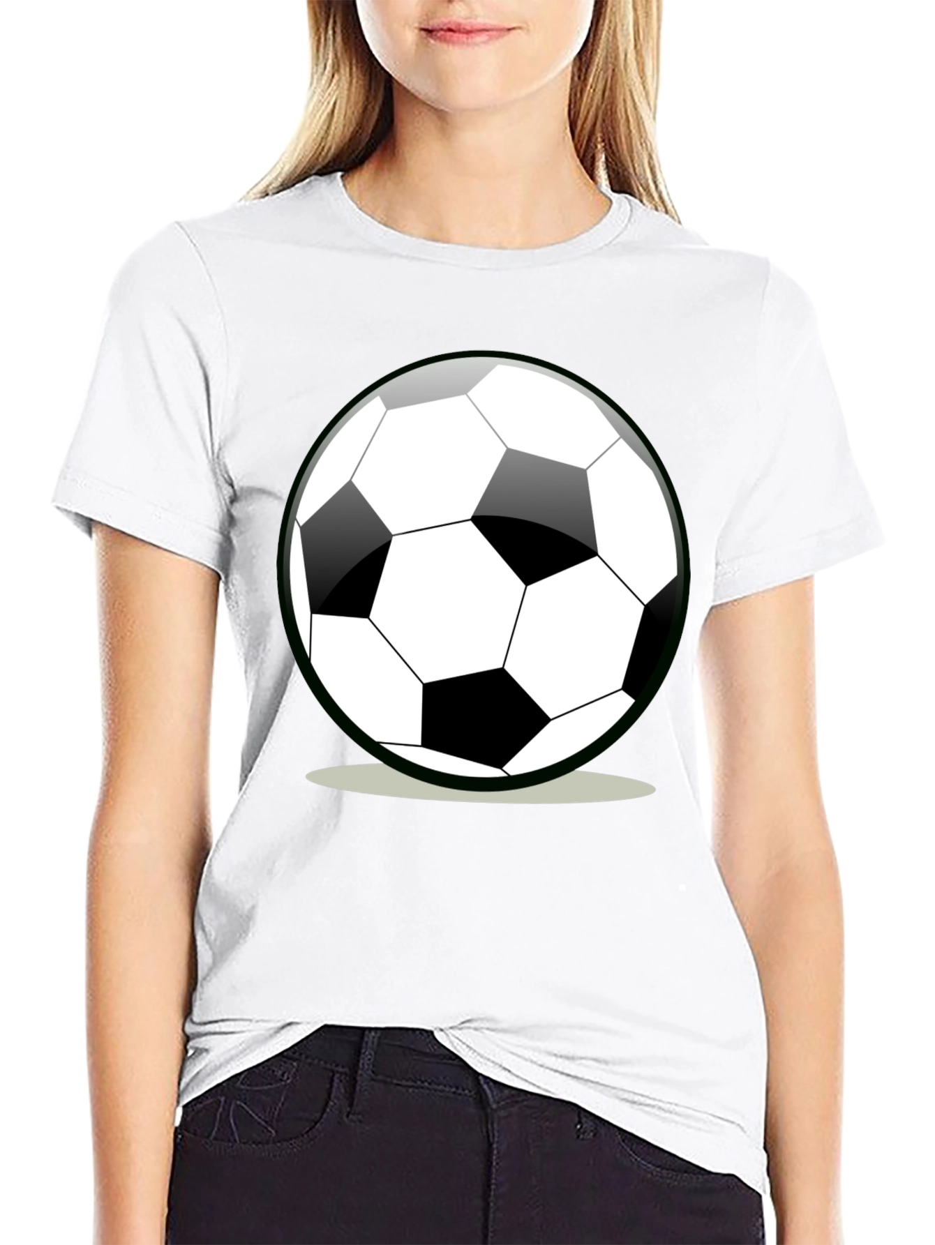 Black Soccer Ball Graphic T-Shirt - Black view 9