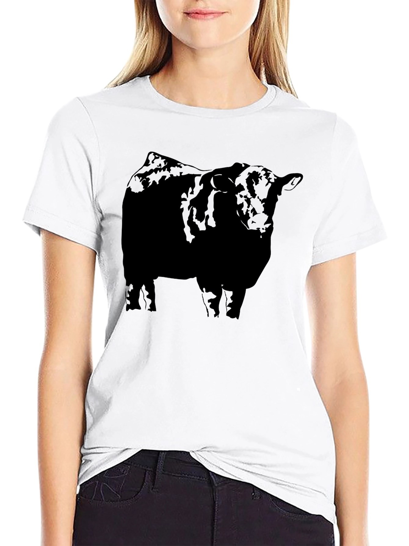 Black Black Angus Bull T-Shirt - Bold Graphic Tee view 9