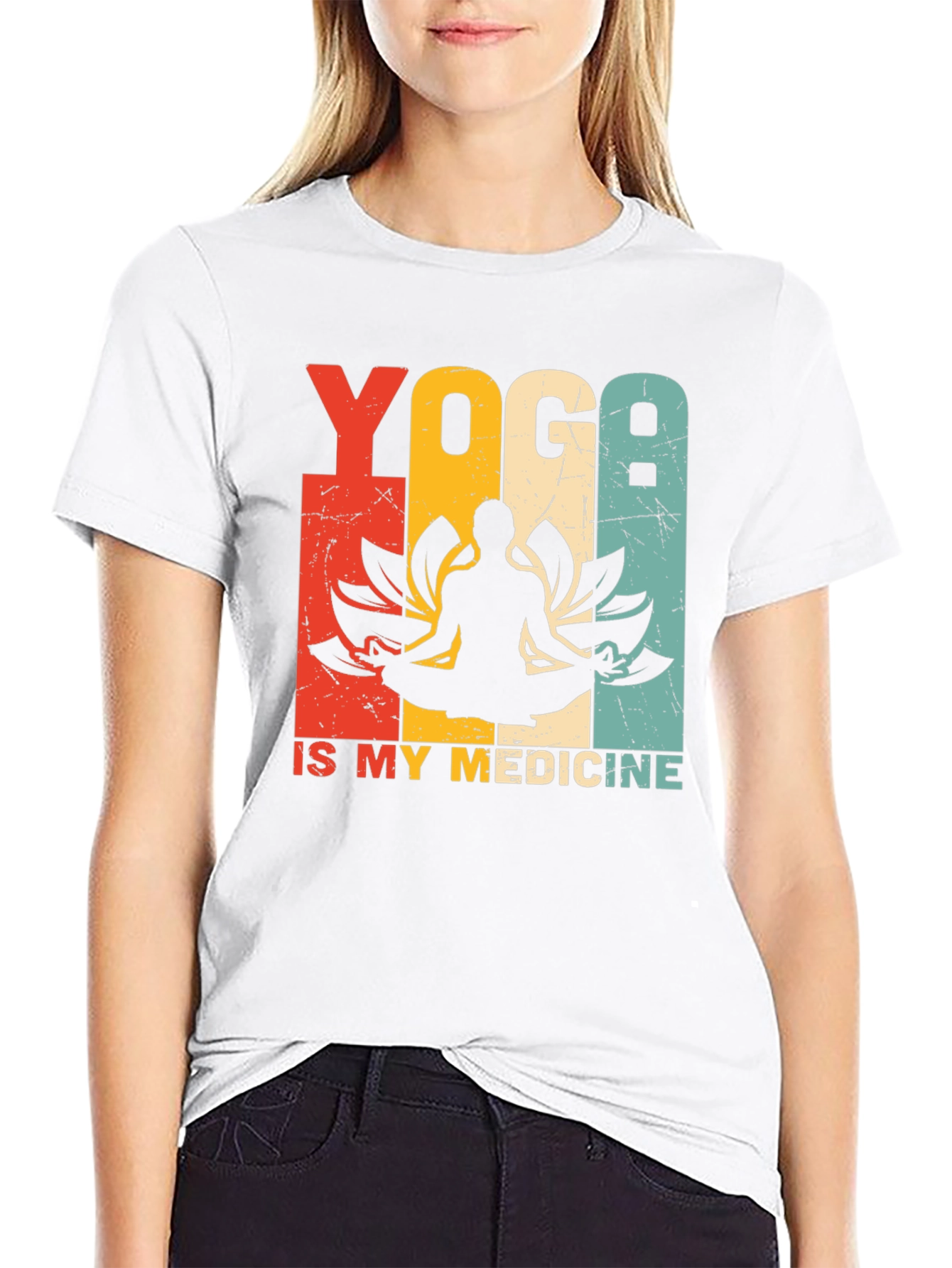 Black Yoga is My Medicine Graphic Tee view 9