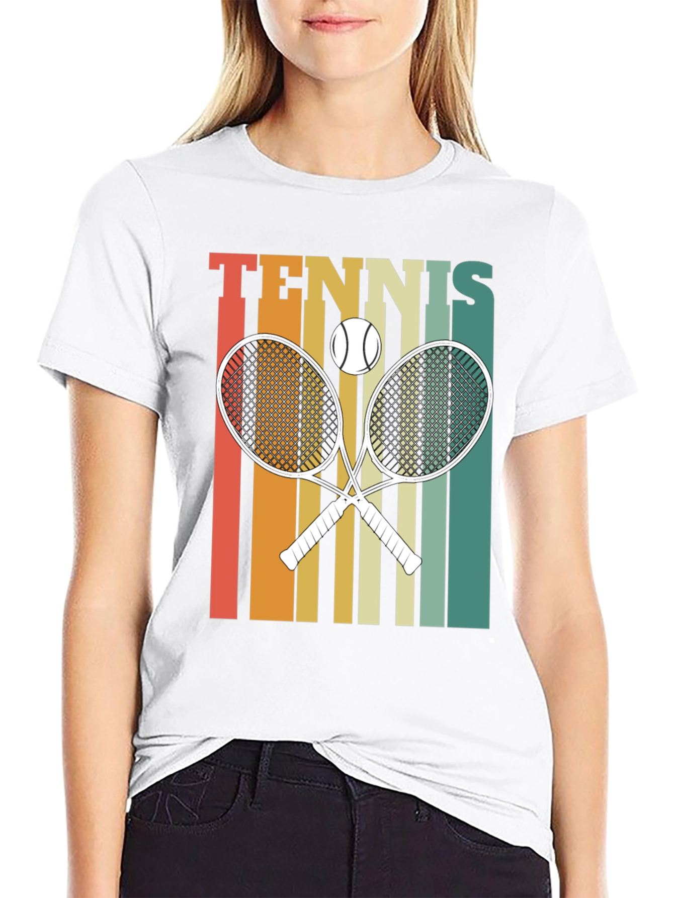 Retro Tennis Graphic T-Shirt - 9