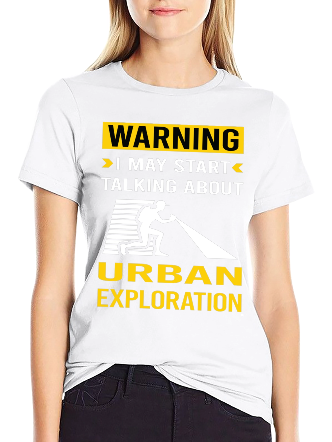 Black Urban Exploration T-Shirt: Warning I May Start Talking view 9