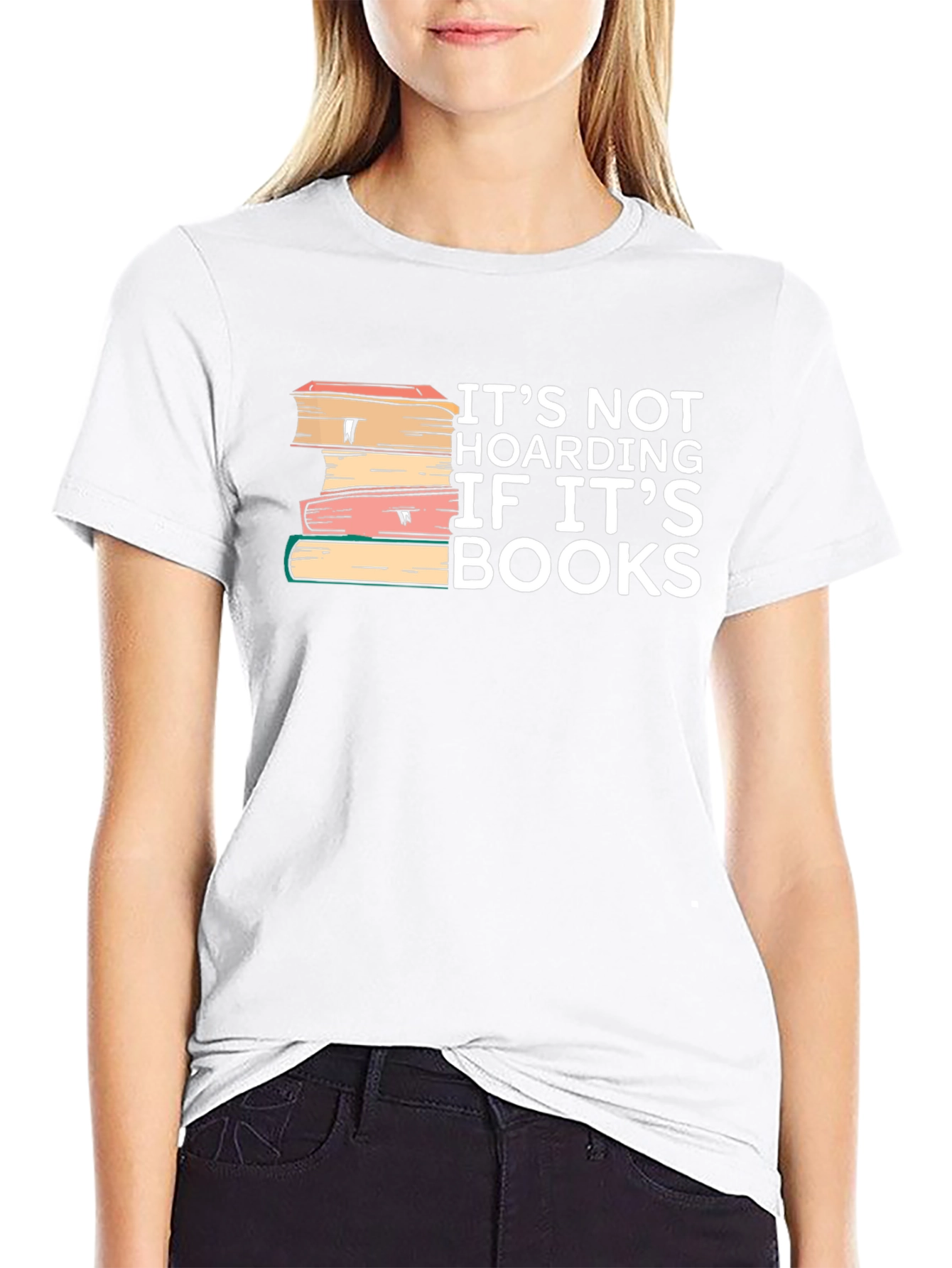 Black Book Lover T-Shirt - It's Not Hoarding Funny Tee view 9