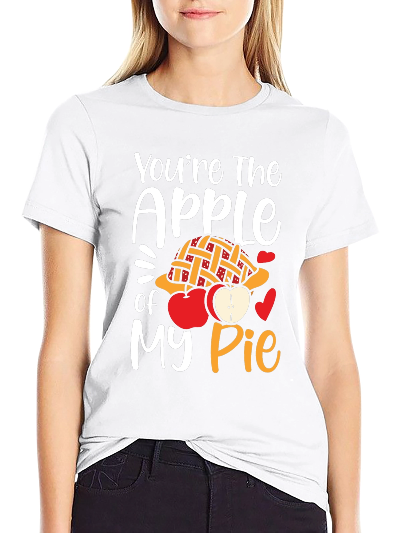 Black You're the Apple of My Pie Graphic T-Shirt view 9