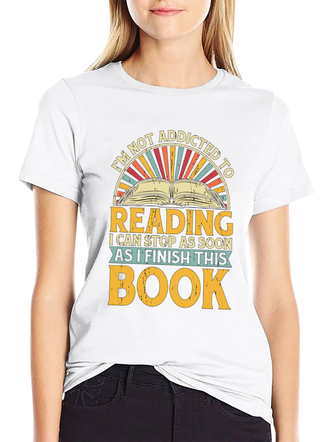 Black Addicted To Reading T-Shirt - Funny Book Lover Tee view 9