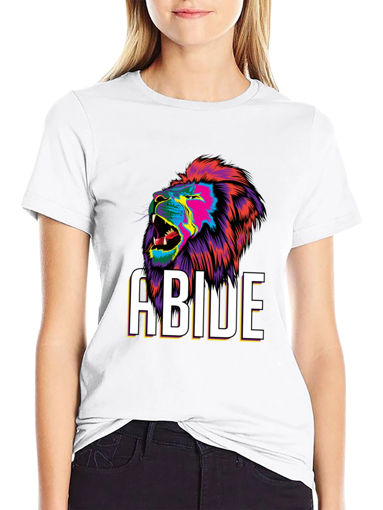 Black Abide Lion Graphic Tee - Bold Style view 9