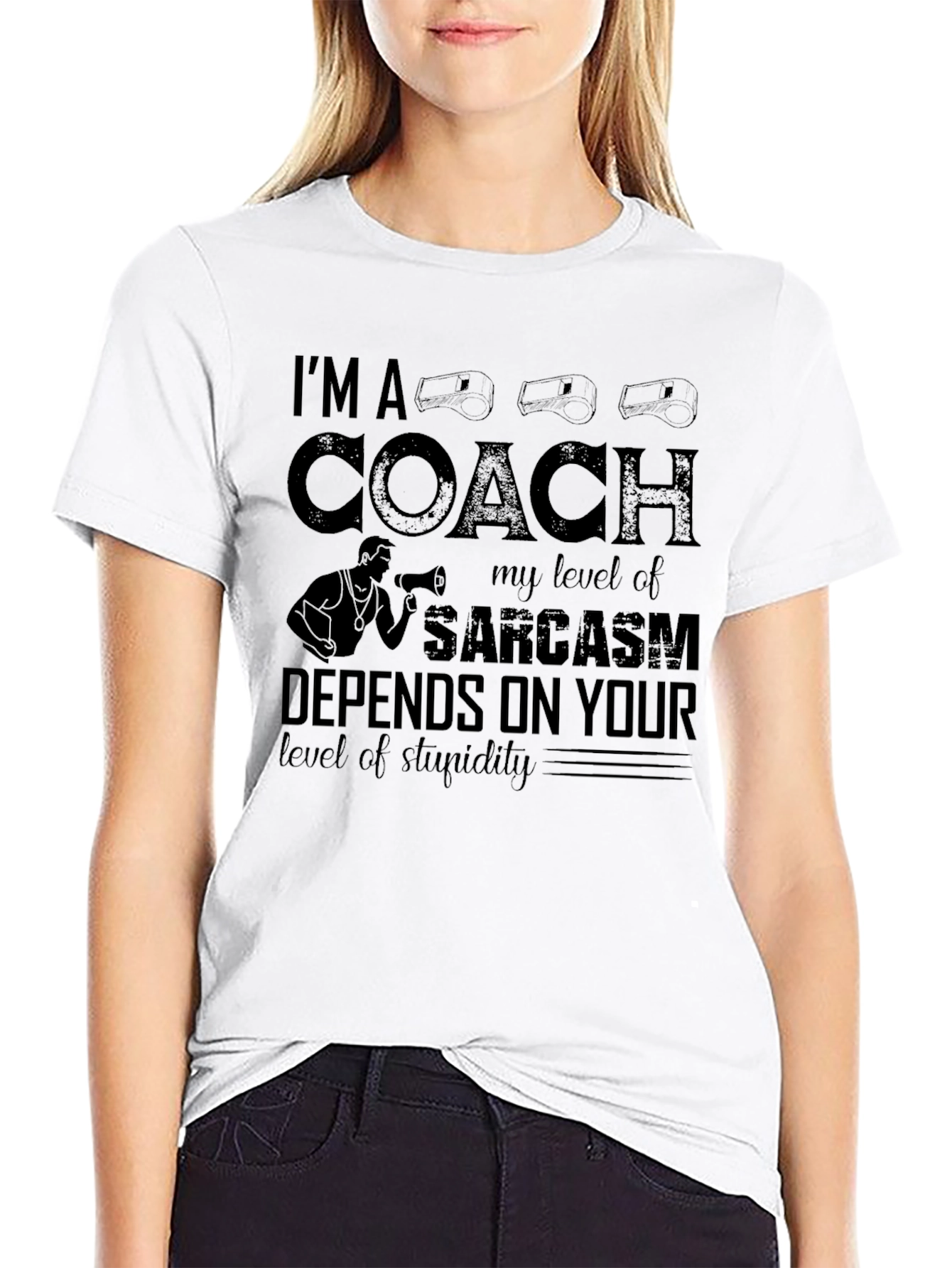 Black Funny Coach Sarcasm T-Shirt view 9