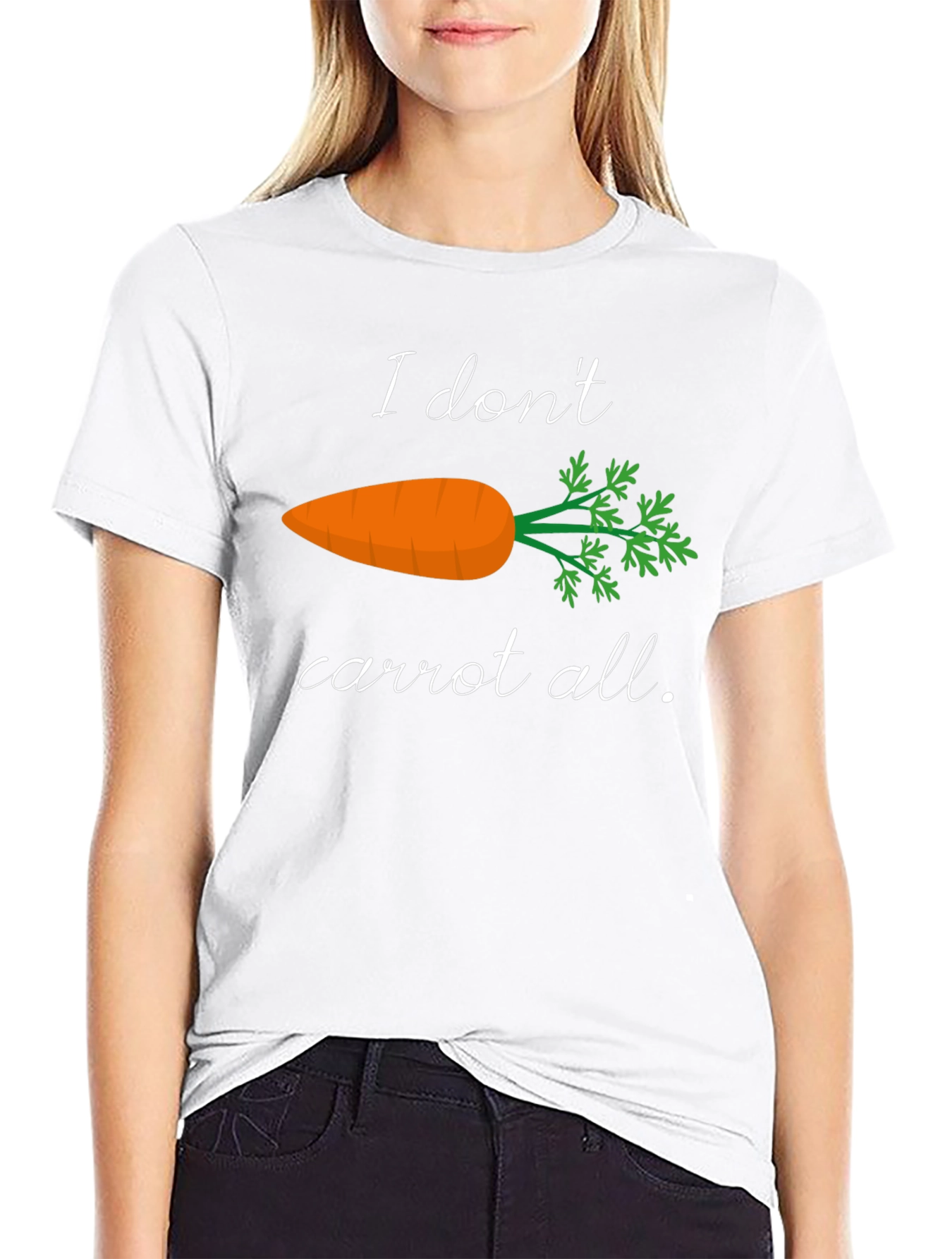 Black I Don't Carrot All T-Shirt Funny Foodie Tee view 9