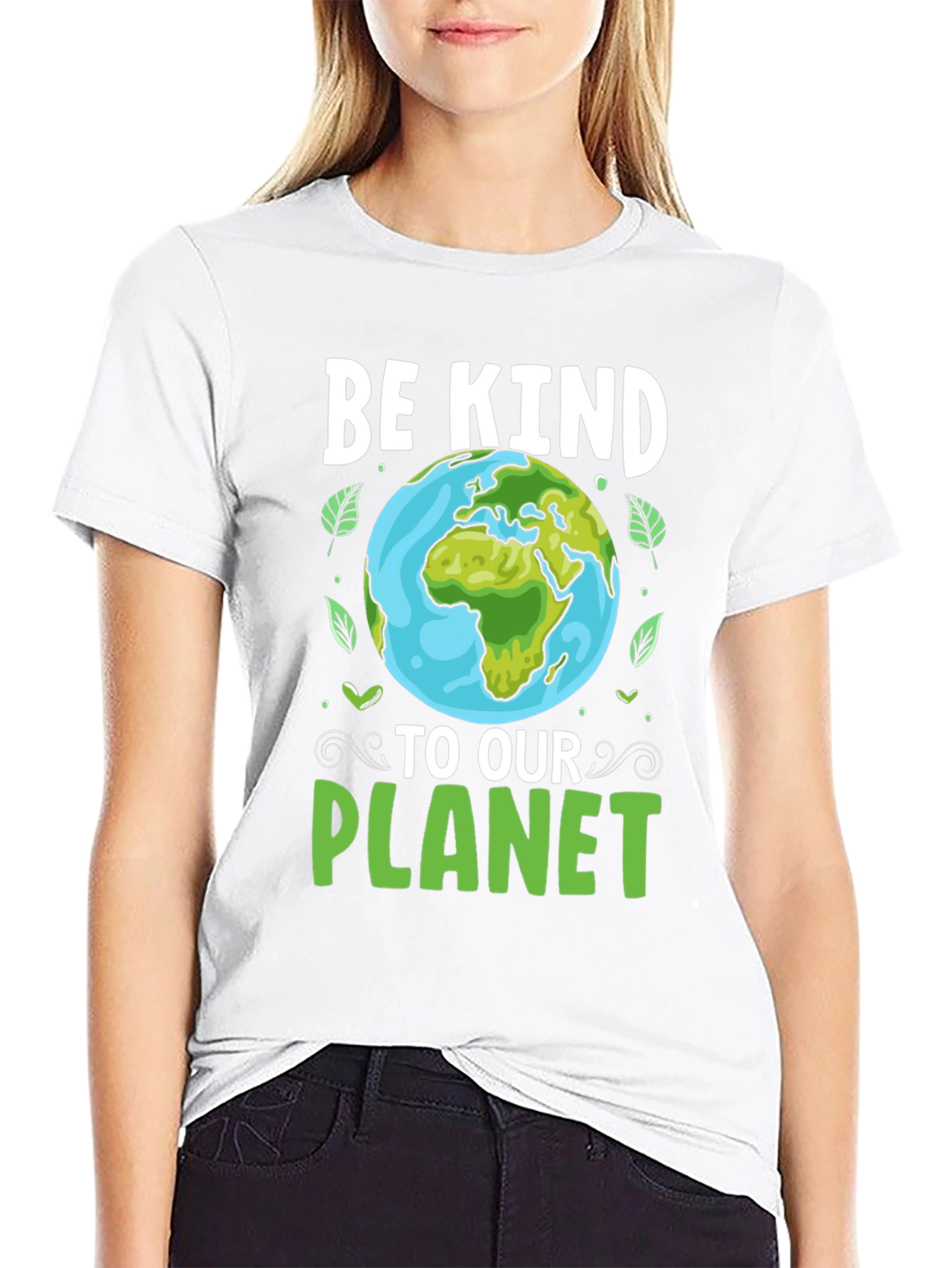 Black Be Kind To Our Planet Graphic Tee view 9