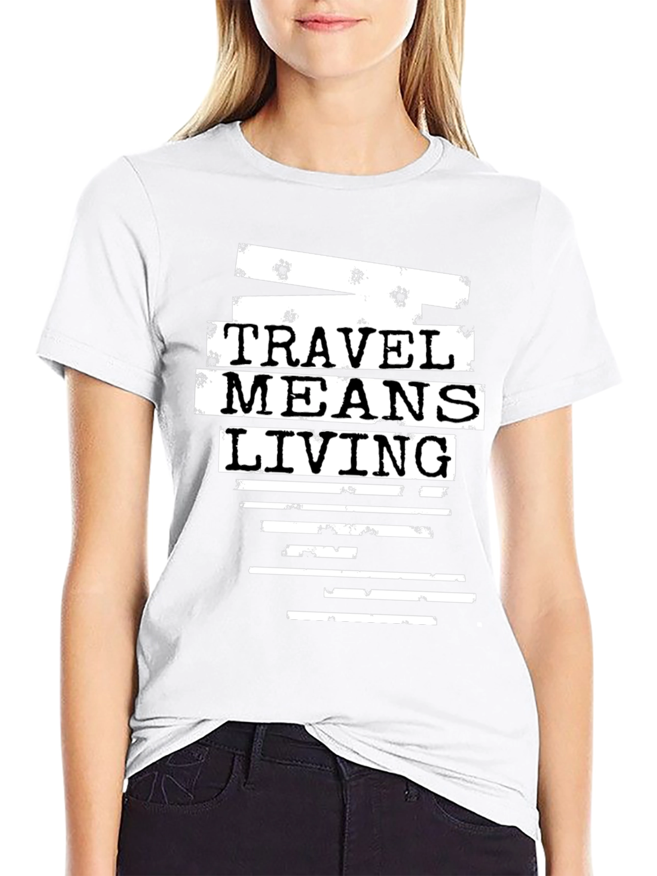 Black Travel Means Living Graphic T-Shirt view 9