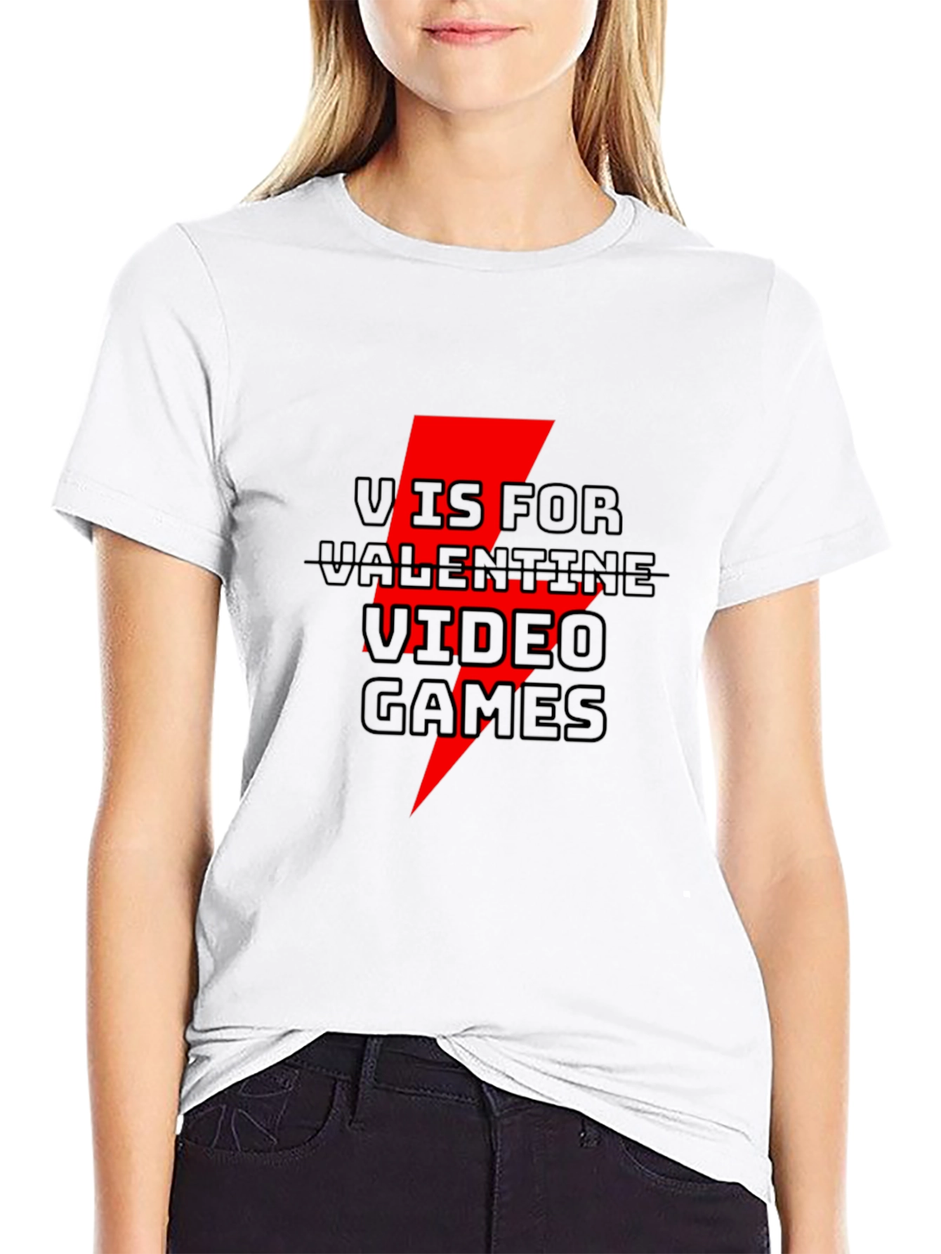 Black Valentine Video Games Graphic Tee view 9