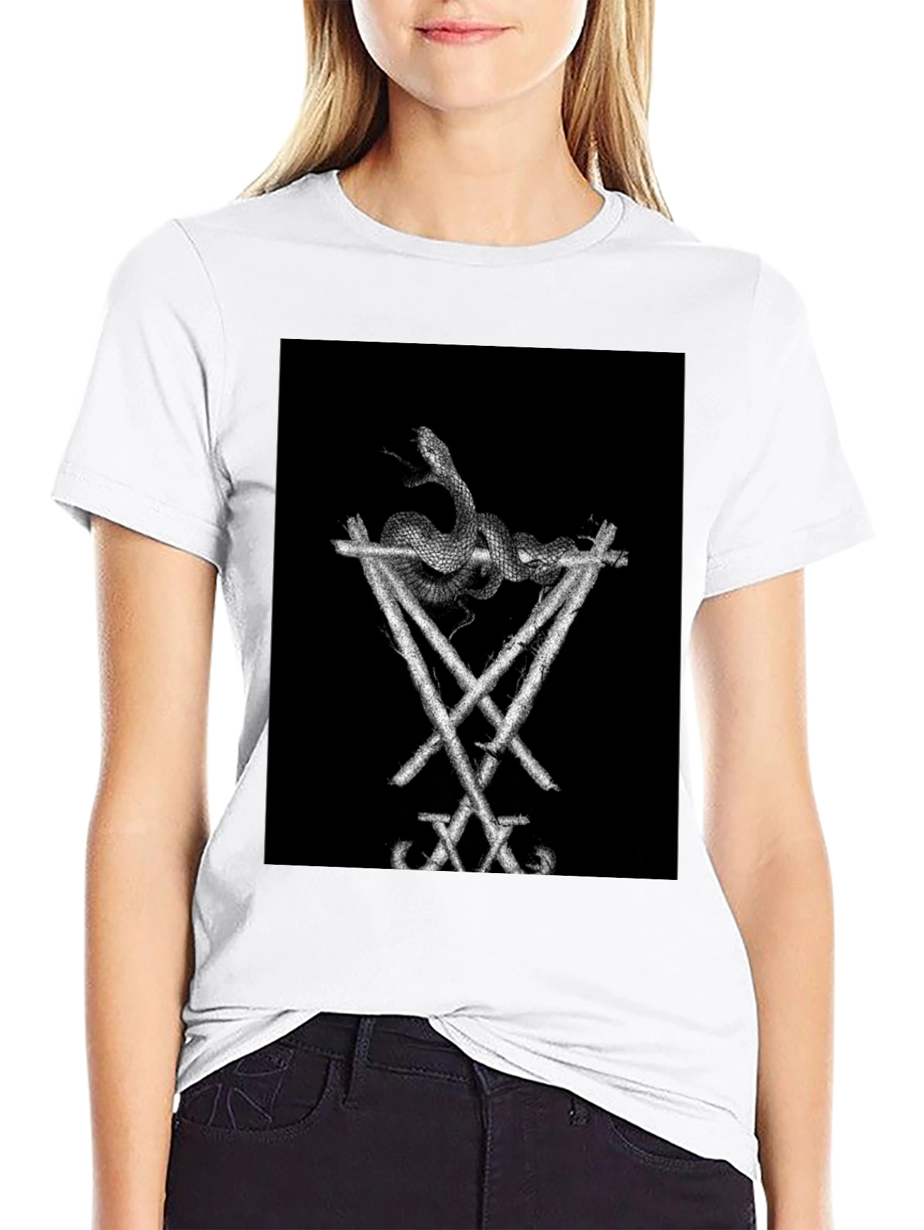 Snake & Sigil Black Graphic Tee - 9