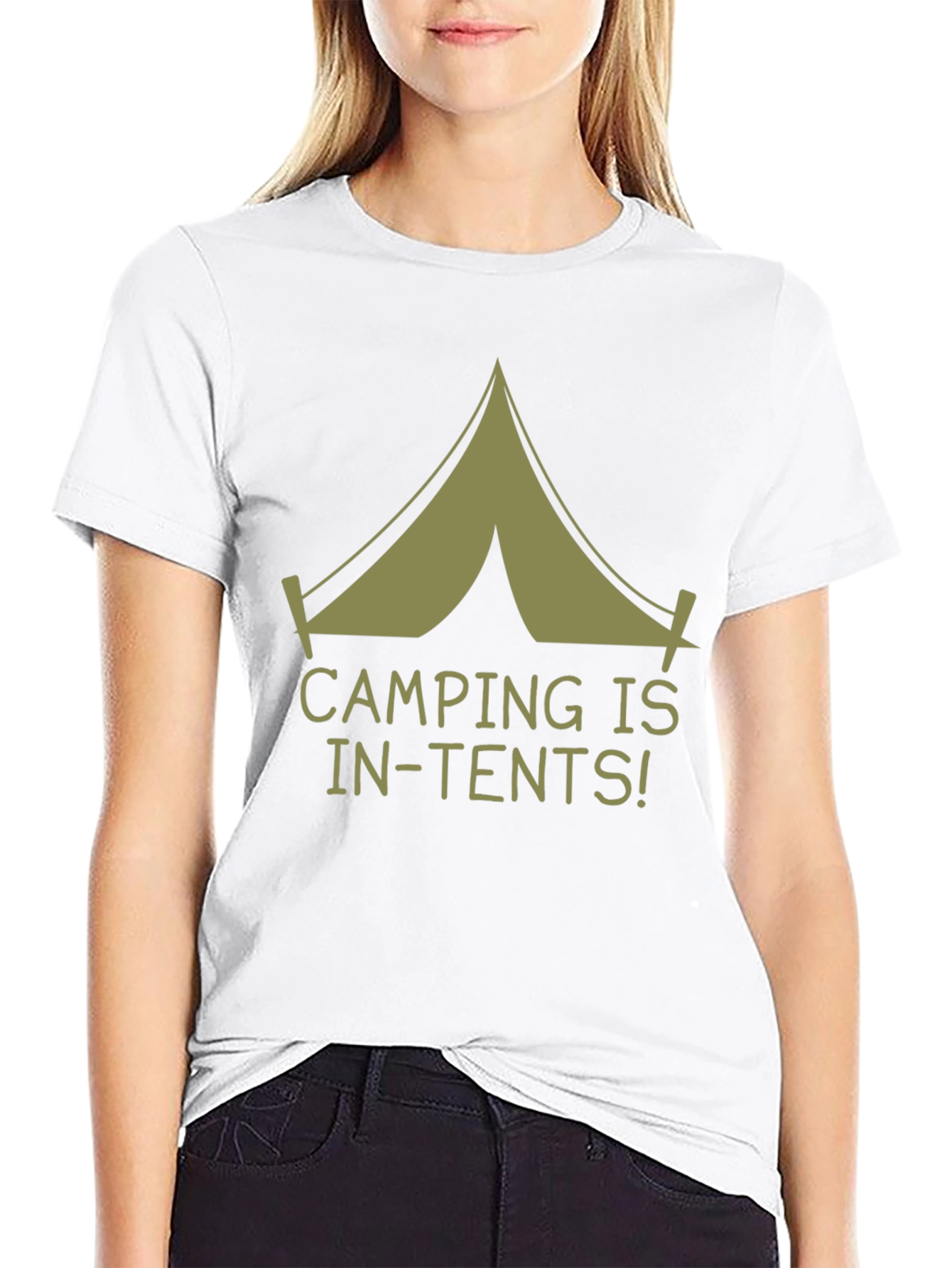 Black Camping Is In-Tents! Graphic Tee view 9
