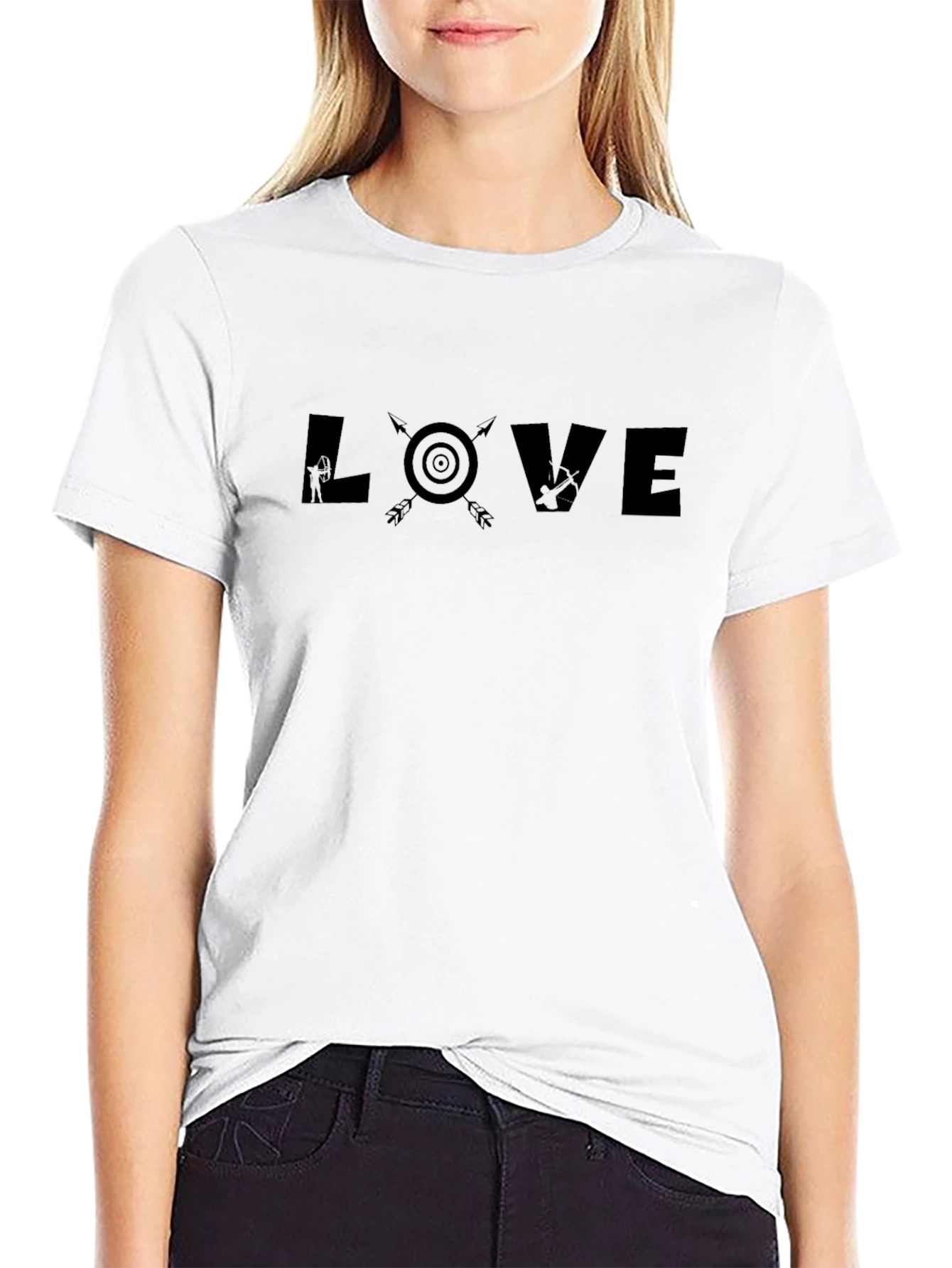 Black Archery LOVE Graphic Tee - Black Casual Shirt view 9