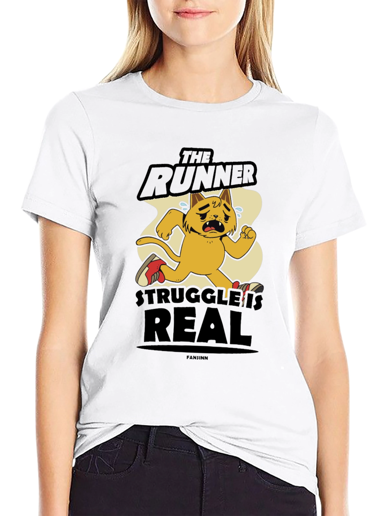 Black The Runner: Struggle is Real Tee view 9