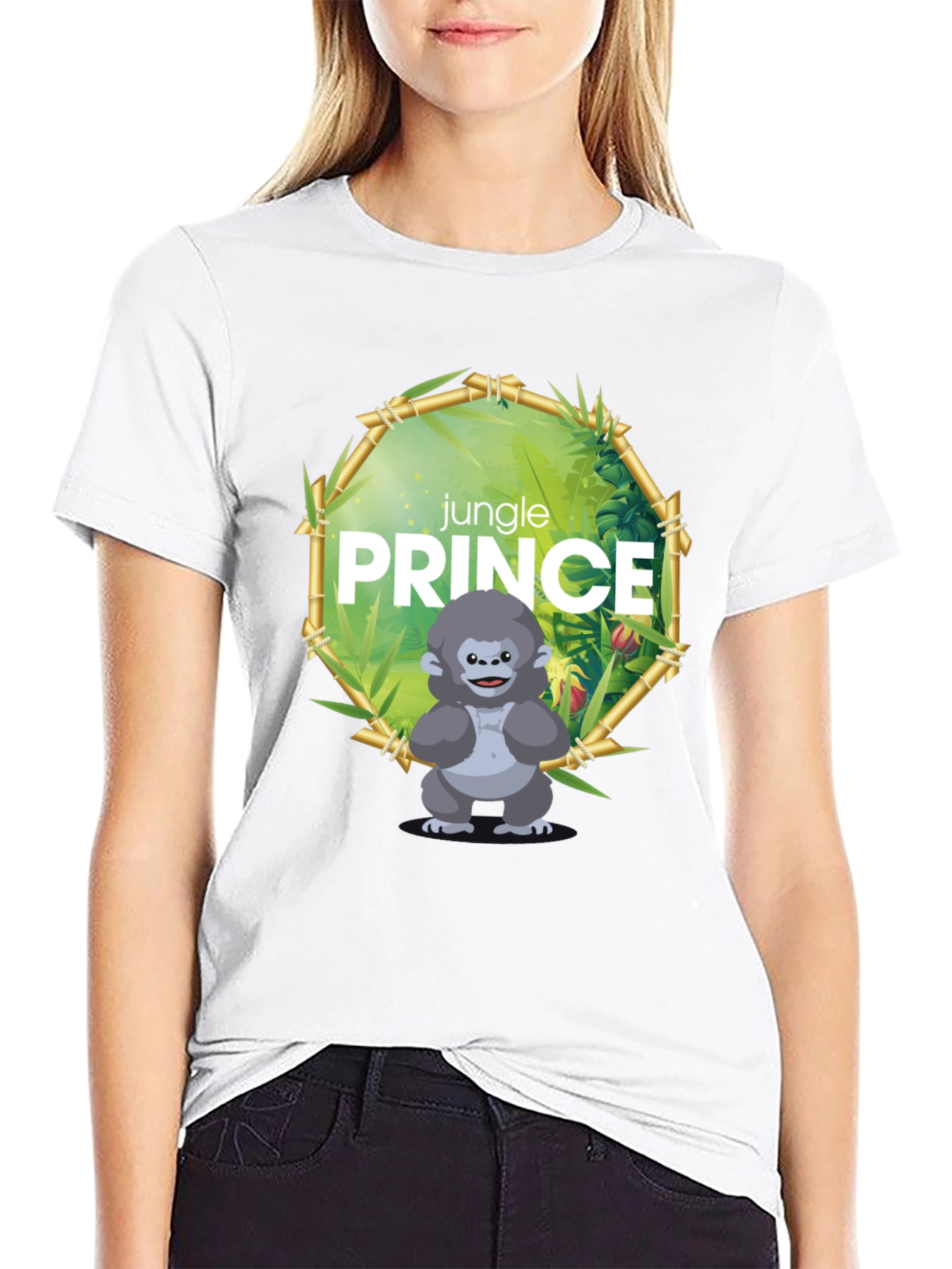 Black Jungle Prince Gorilla Graphic Tee view 9