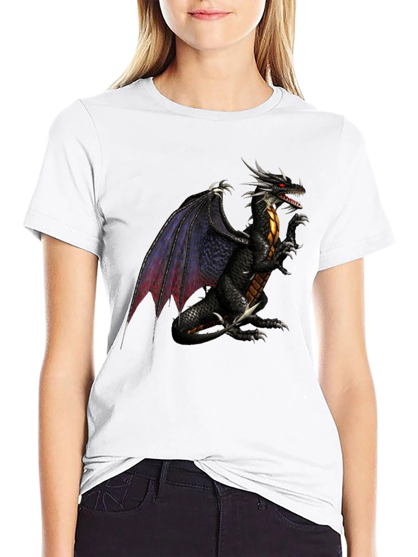 Black Dragon Graphic Black T-Shirt view 9