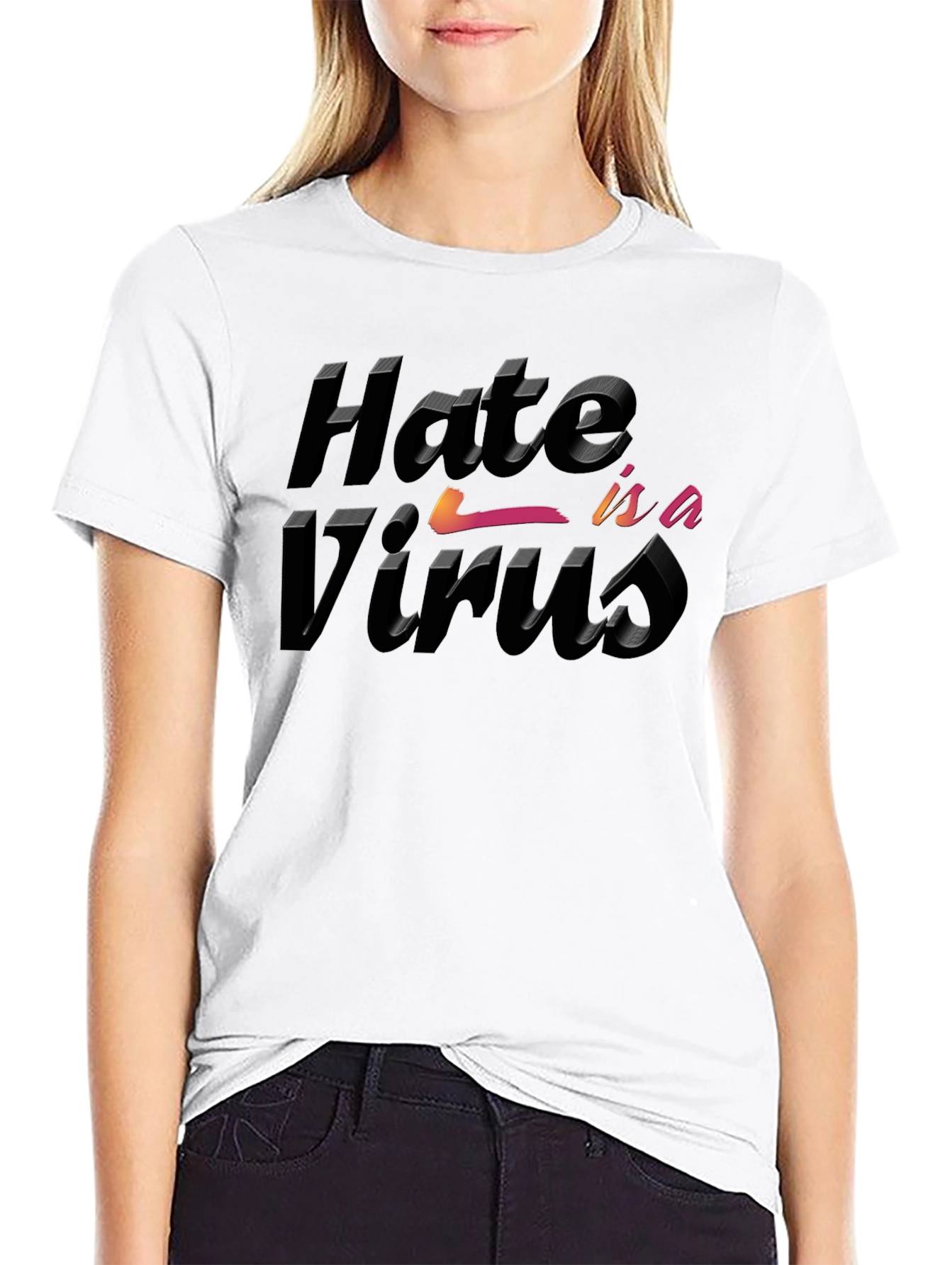 Hate is a Virus Graphic T-Shirt - 9
