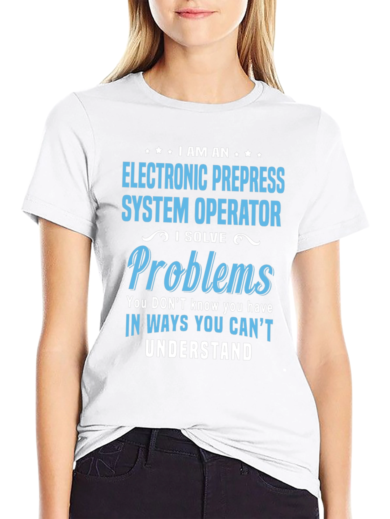 Black Electronic Prepress System Operator T-Shirt view 9