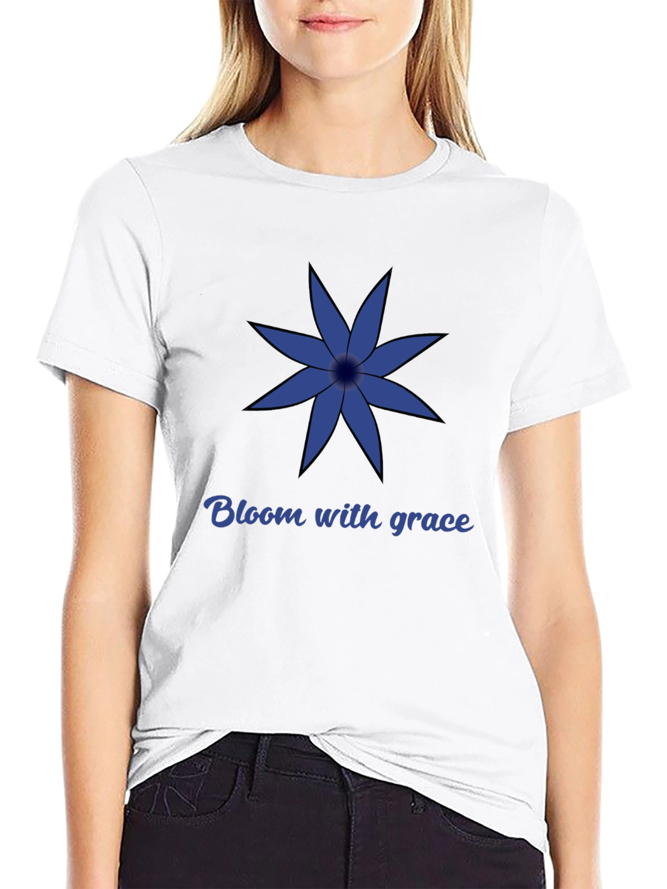 Black Bloom With Grace T-Shirt view 9