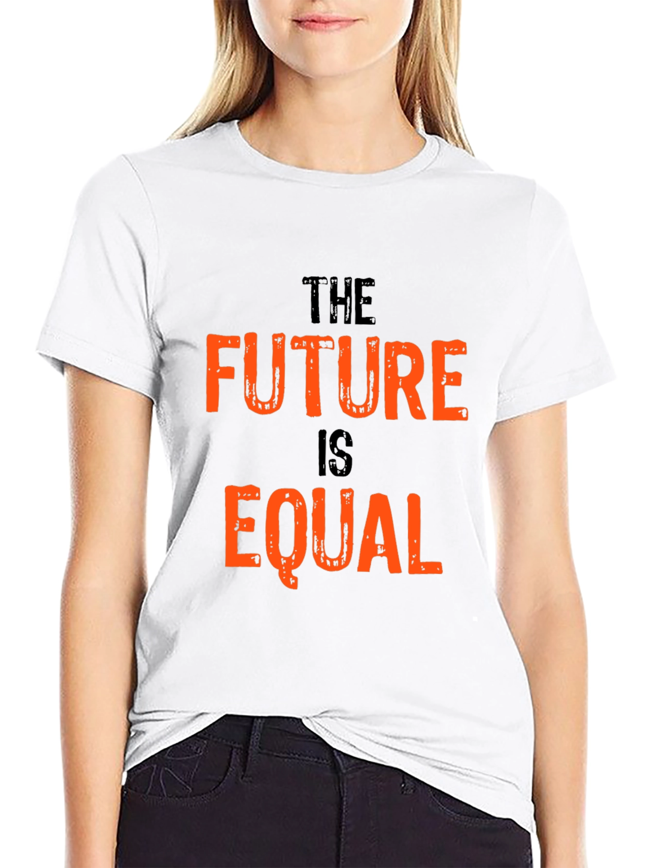 Black The Future Is Equal Black Graphic Tee view 9