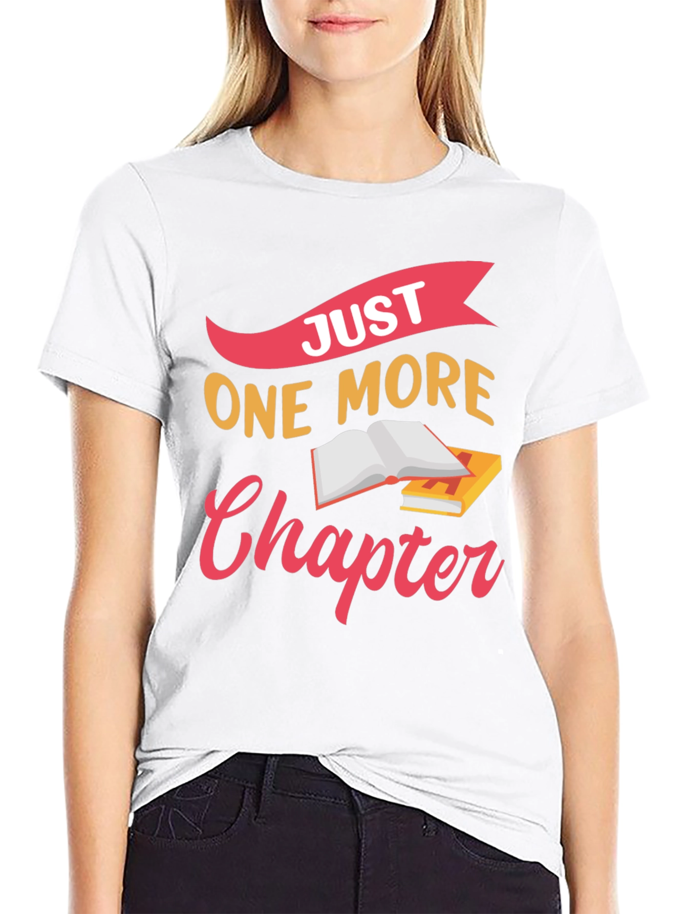 Black Just One More Chapter T-Shirt view 9