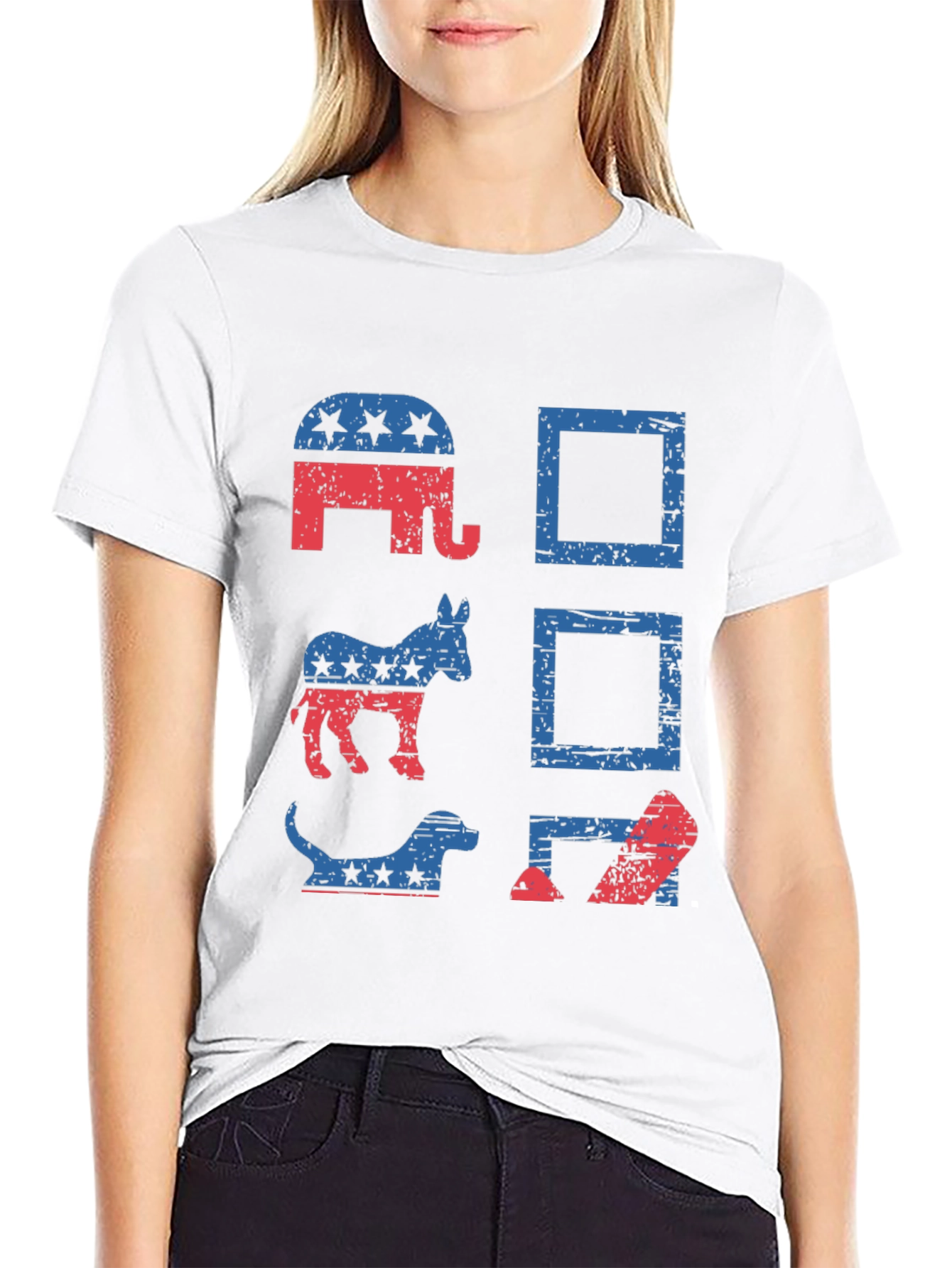 Black Political Animals T-Shirt - Vote Design view 9