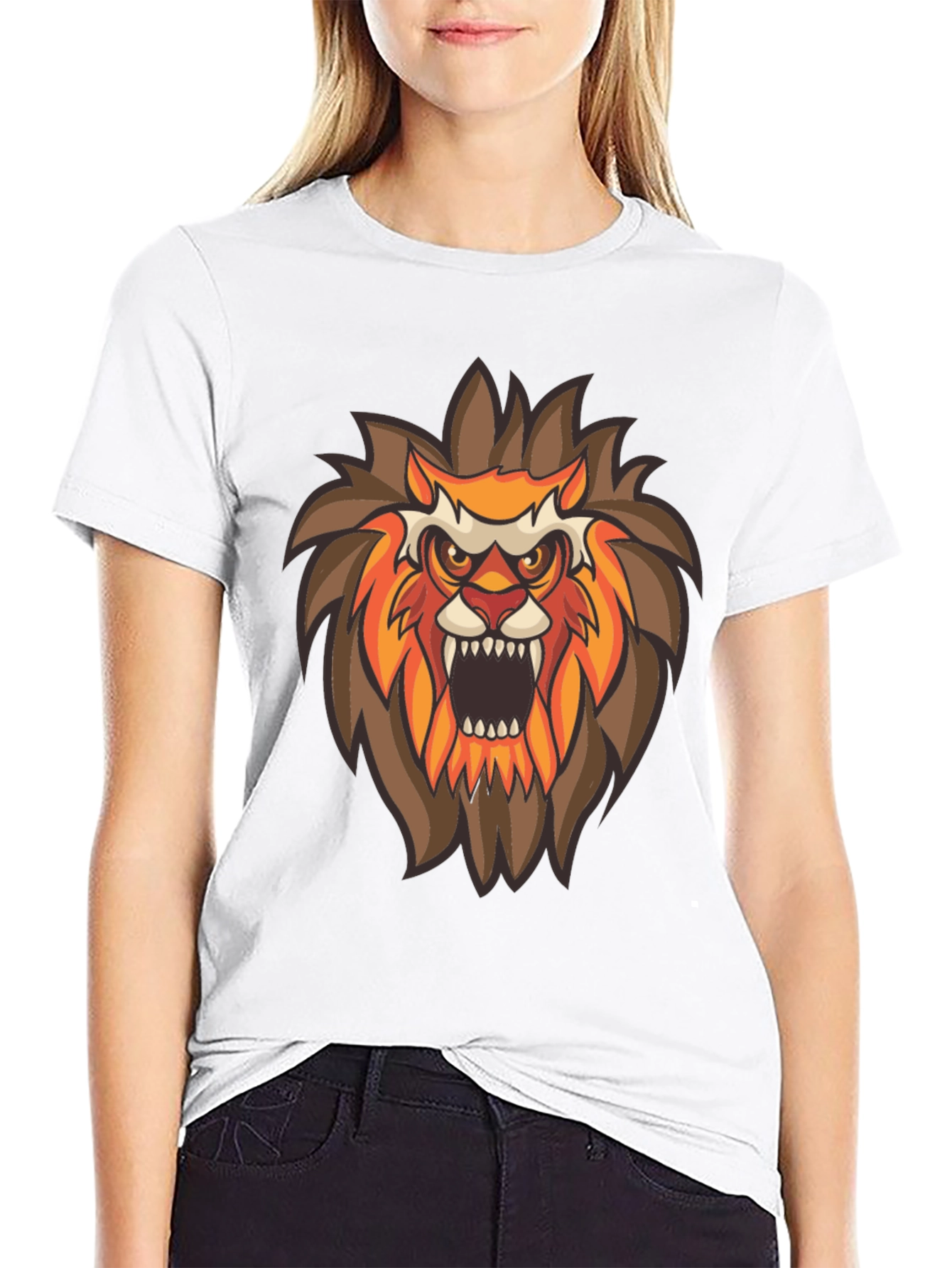 Black Lion Graphic T-Shirt - Fierce Animal Tee view 9