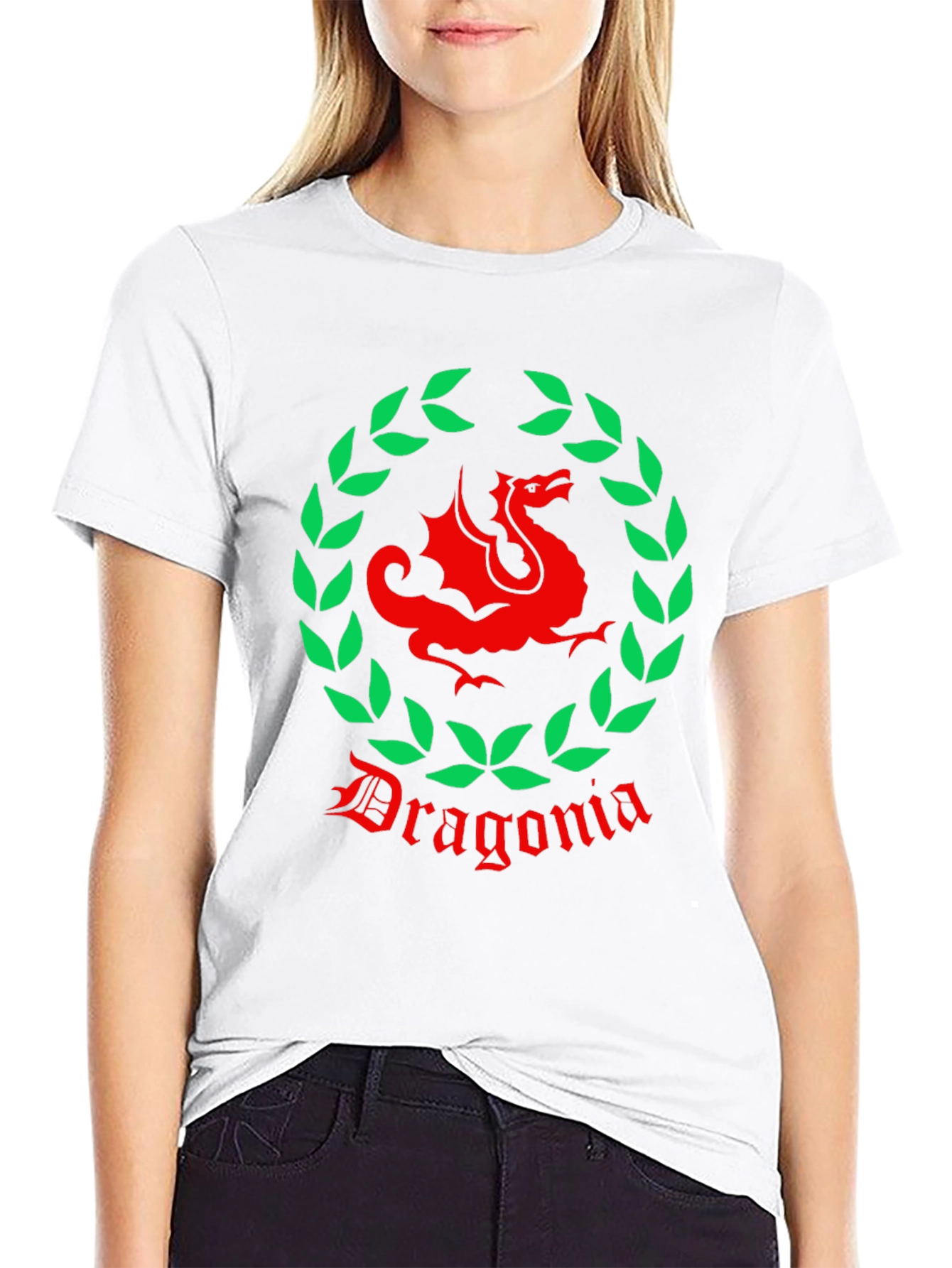 Black Dragonia T-Shirt - Dragon & Laurel Design view 9