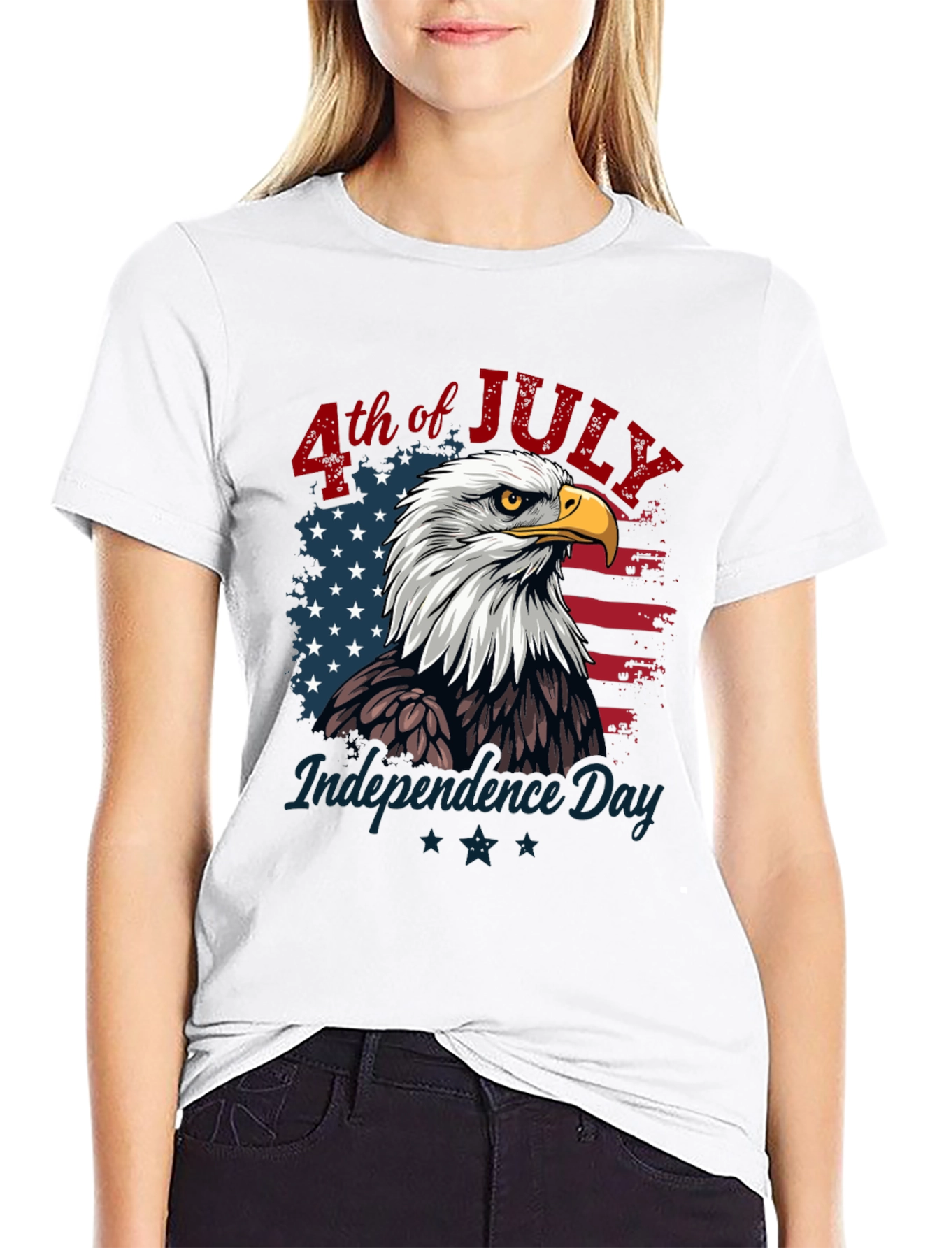 Black Patriotic Eagle T-Shirt - 4th of July Independence Day view 9
