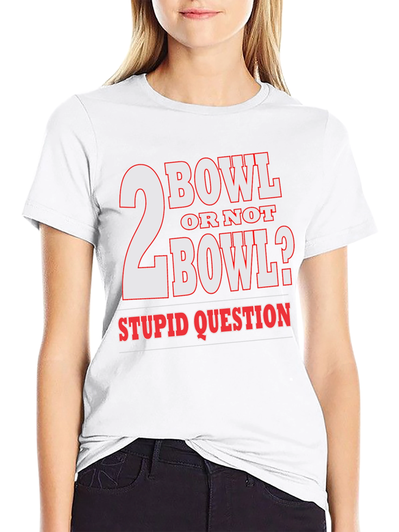 Black 2 Bowl Or Not 2 Bowl? T-Shirt view 9