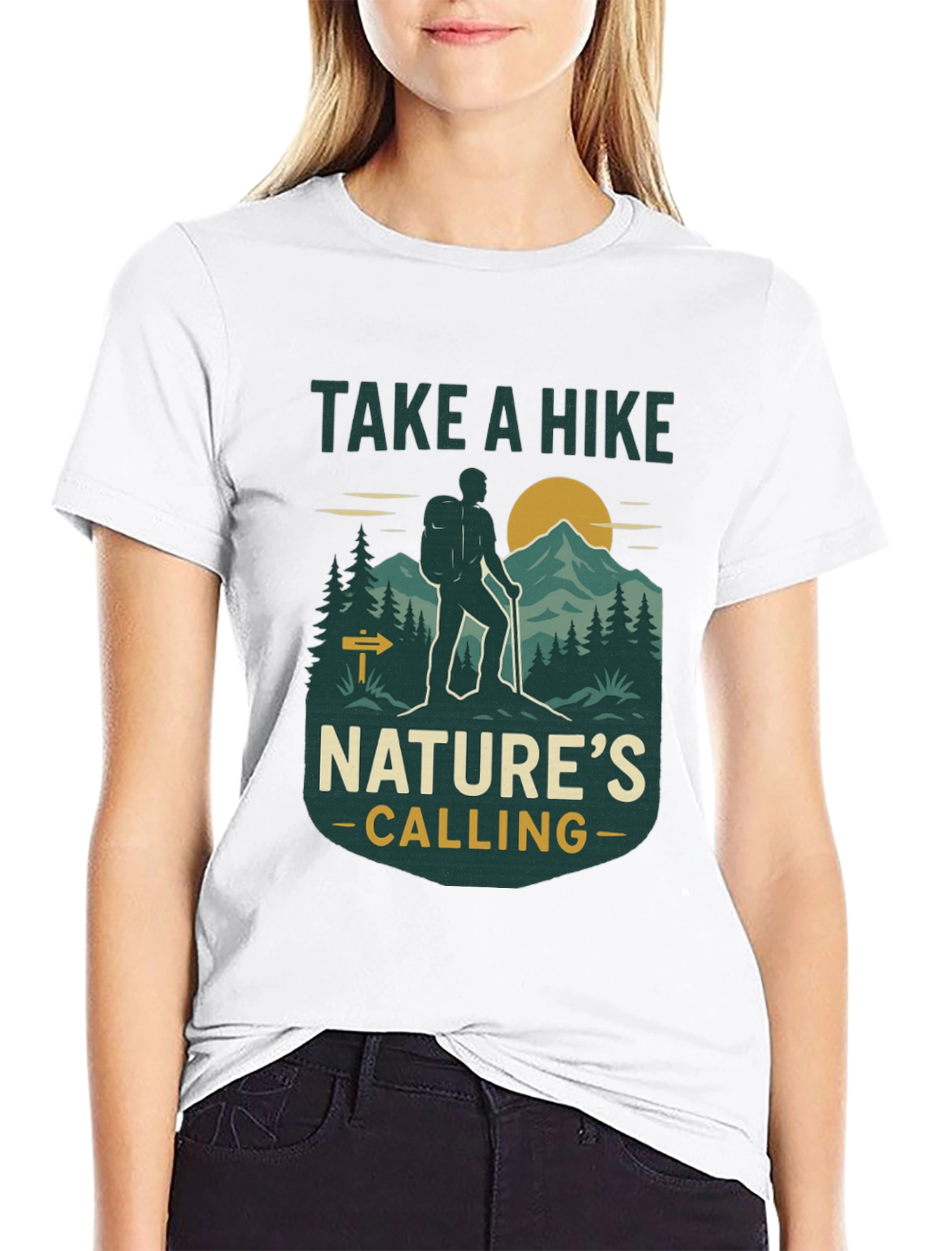 Black Take a Hike Nature's Calling T-Shirt view 9