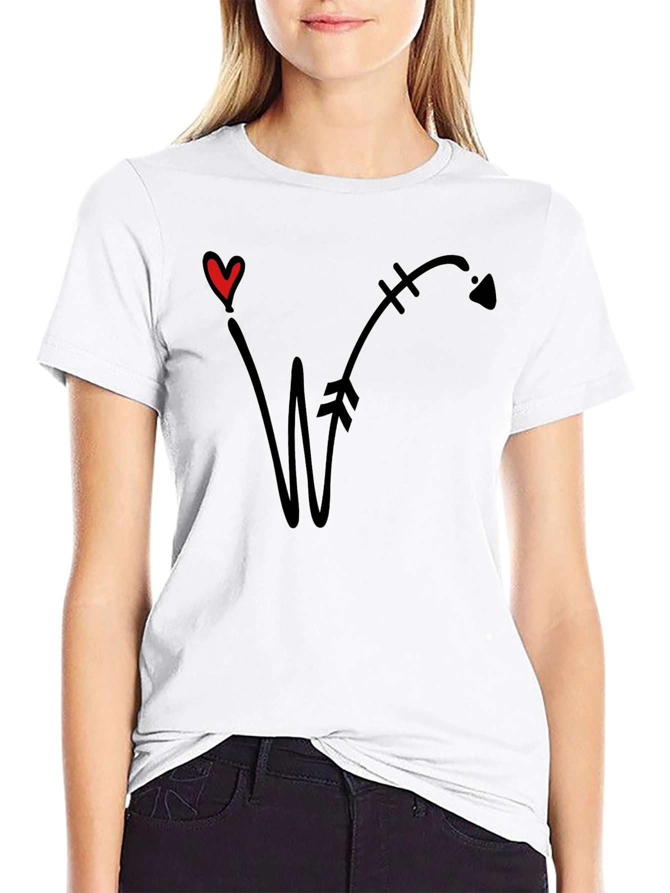 Black Heart Arrow Tee - Love Wins T-Shirt view 9