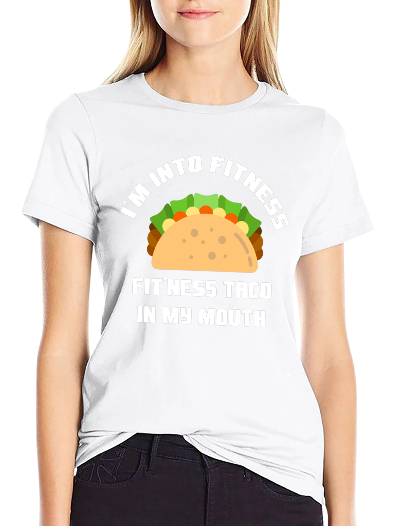 Black Fitness Taco Graphic Tee - Funny Workout Shirt view 9