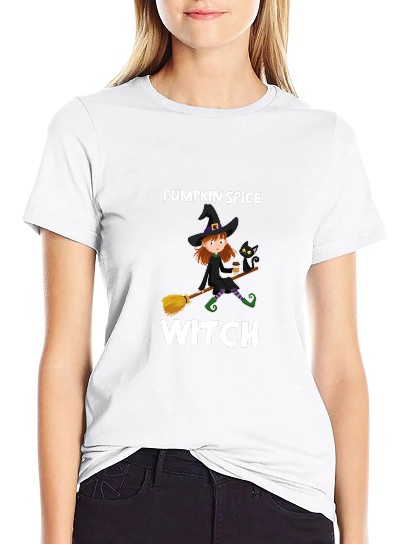 Black Pumpkin Spice Witch T-Shirt view 9
