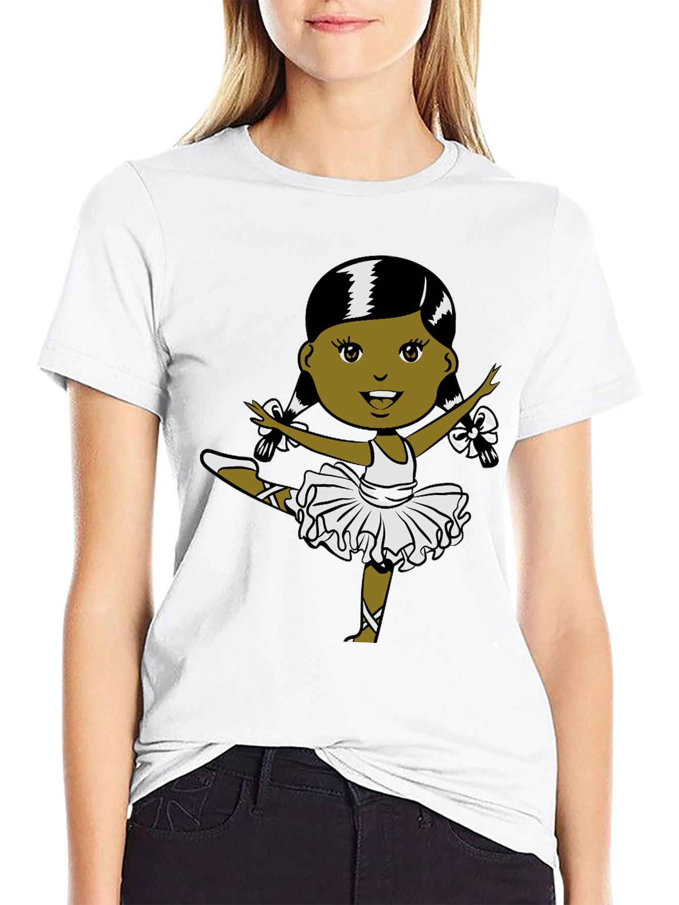 Ballerina Graphic T-Shirt - Black - 9