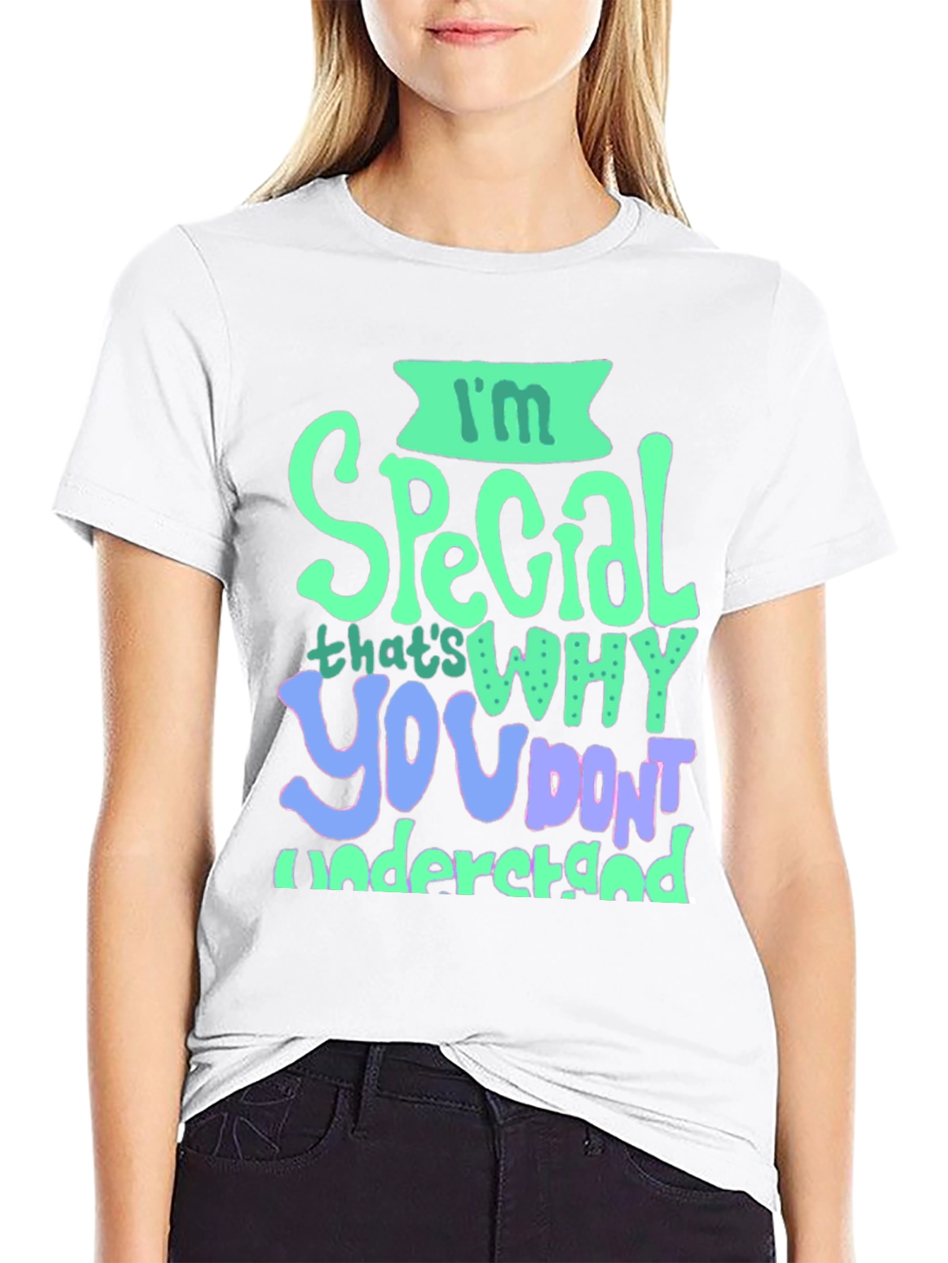 Black I'm Special Graphic Tee - Novelty T-Shirt view 9